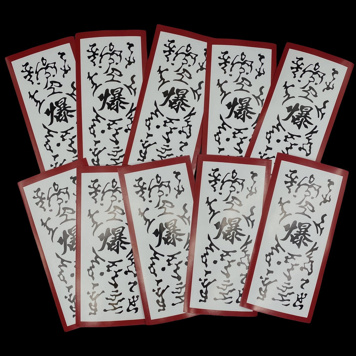 10PCS Ninja Explosive Tags Sticker