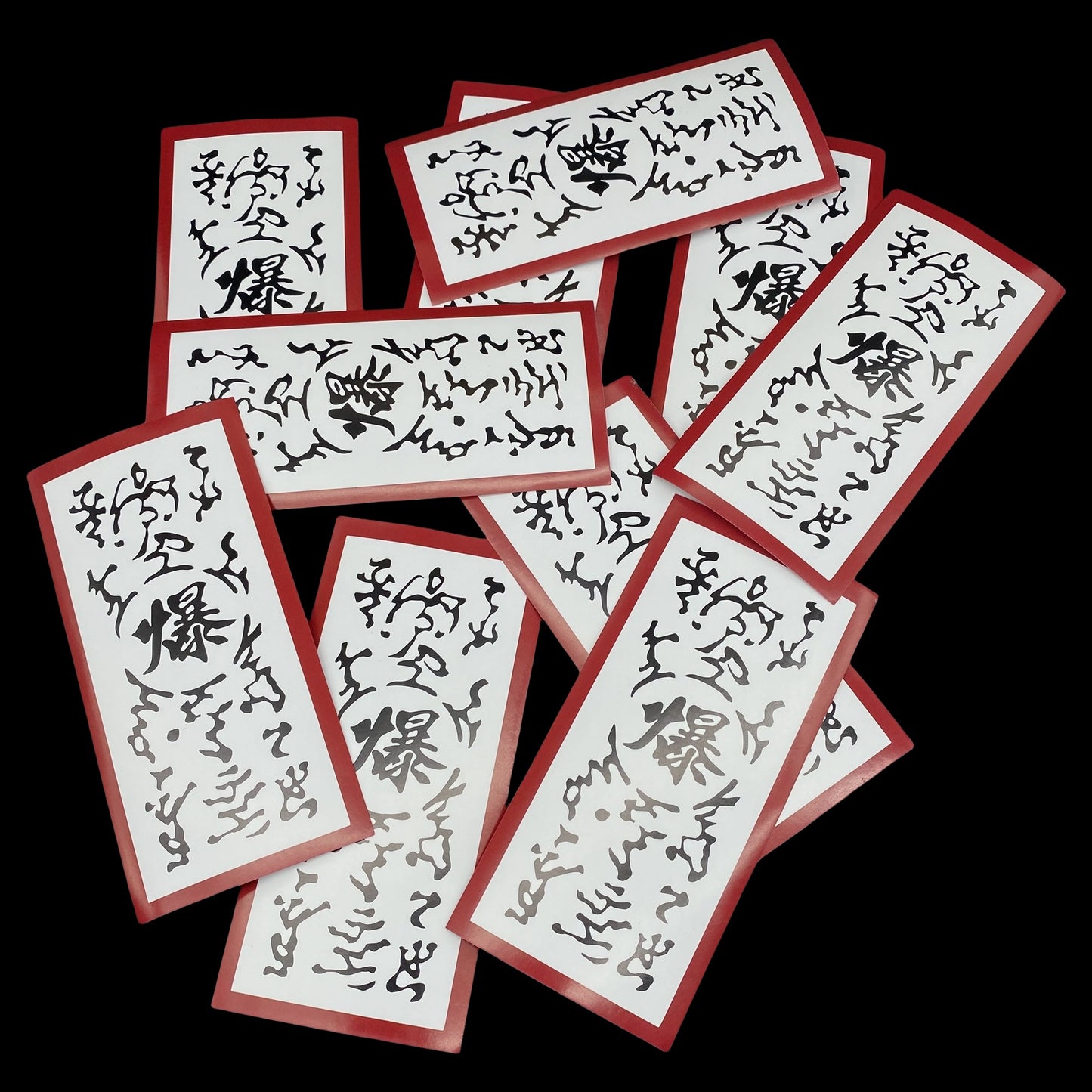 10PCS Ninja Explosive Tags Sticker