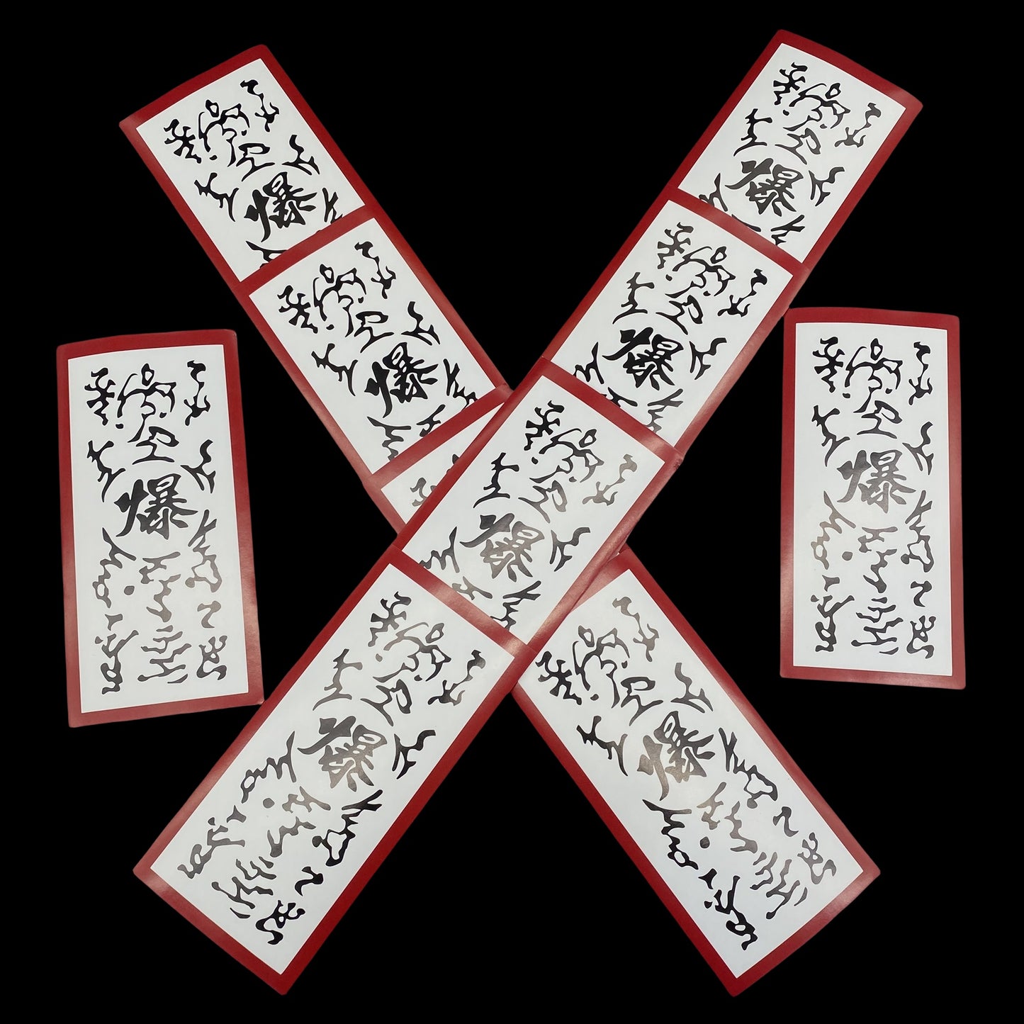 10PCS Ninja Explosive Tags Sticker