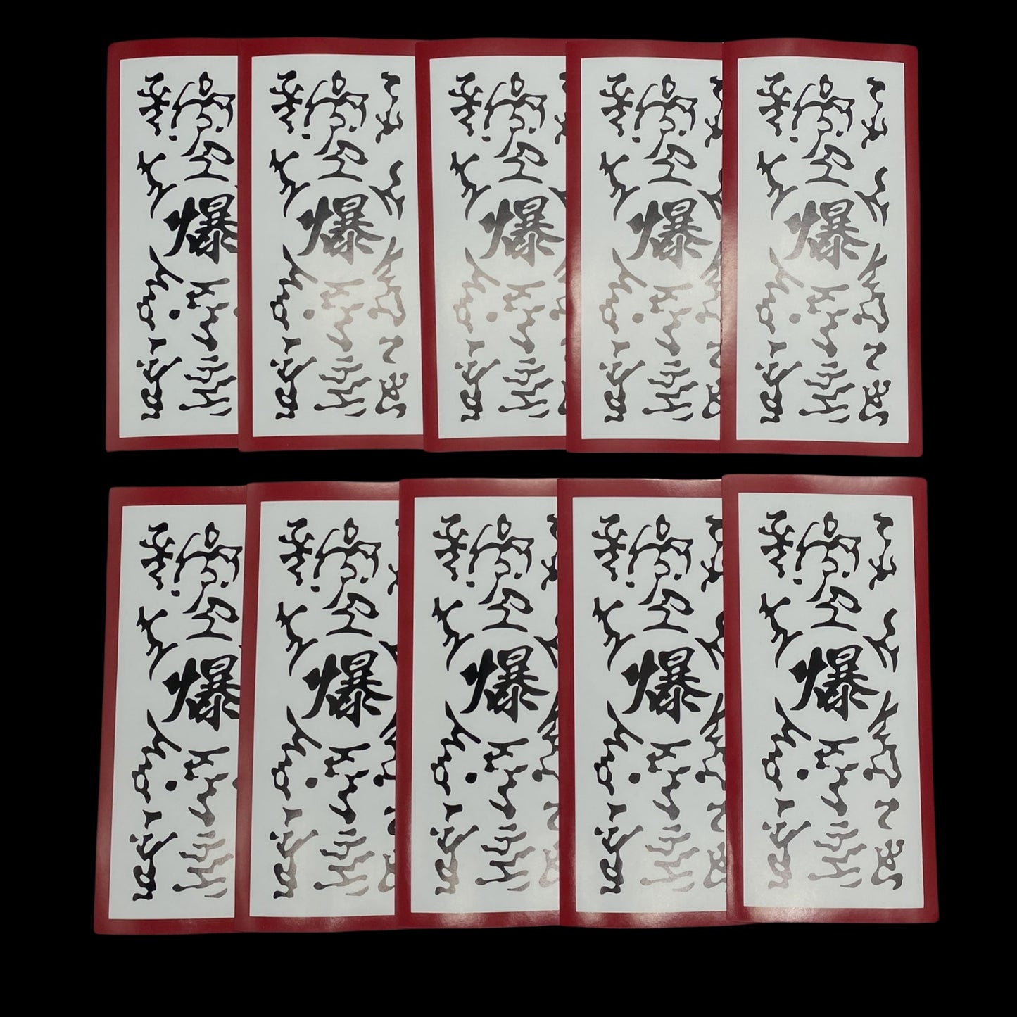 10PCS Ninja Explosive Tags Sticker