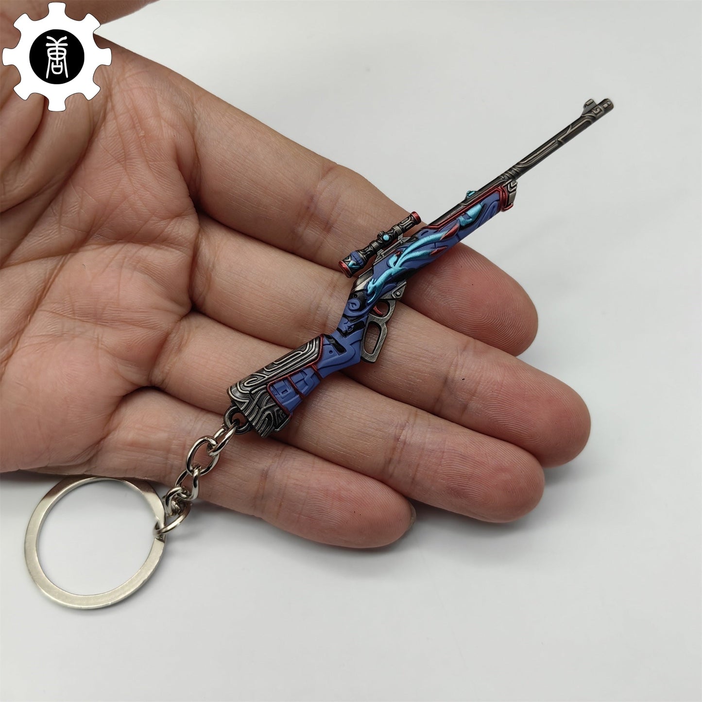 Hot Game Moondash Marshal Gun Keychain Metal Pendant