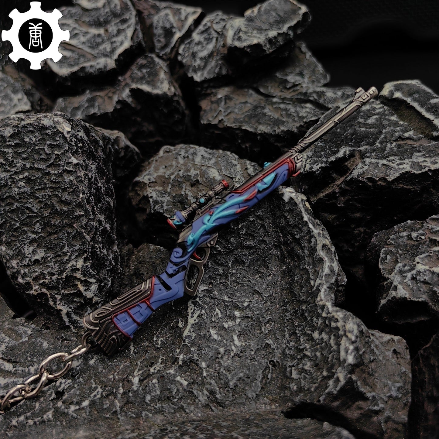 Hot Game Moondash Marshal Gun Keychain Metal Pendant