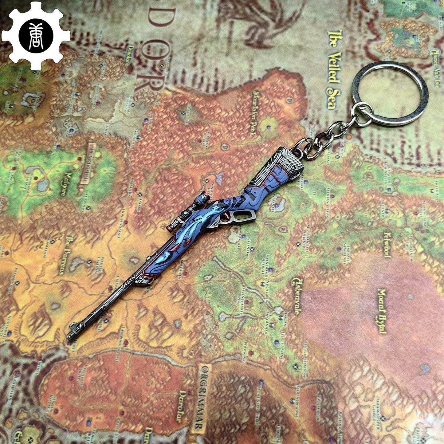 Hot Game Moondash Marshal Gun Keychain Metal Pendant