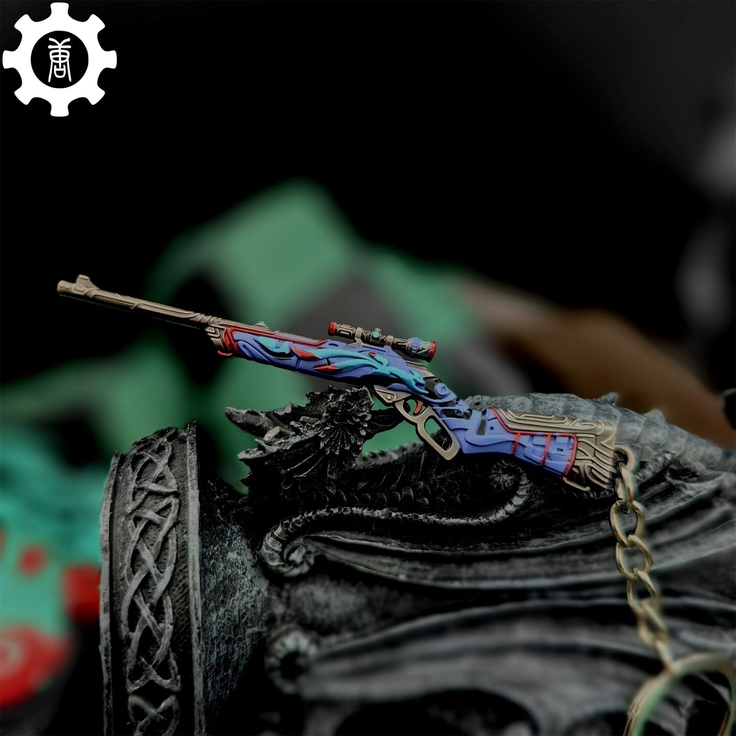 Hot Game Moondash Marshal Gun Keychain Metal Pendant