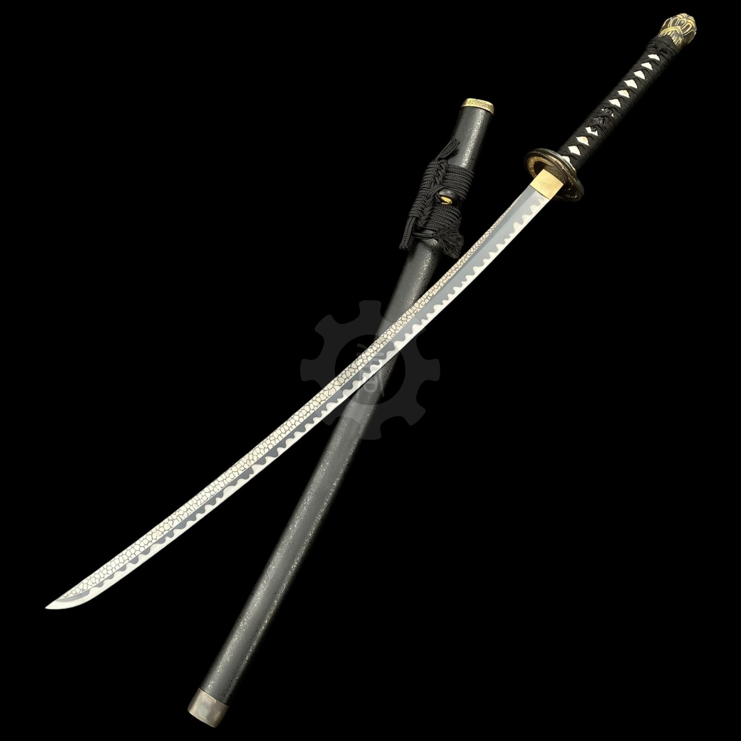 Real-Life Carbon Steel Moonveil Katana Replica