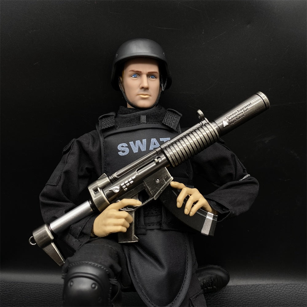 Miniature Metal Suppressed SMG Mp5 SSD 16CM/6.2"