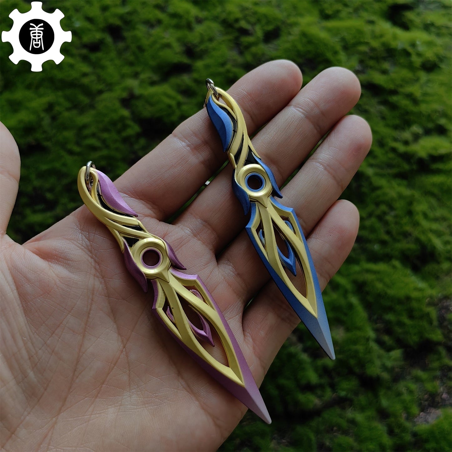 Metal Mystbloom Kunai Tiny Keychain Pendant
