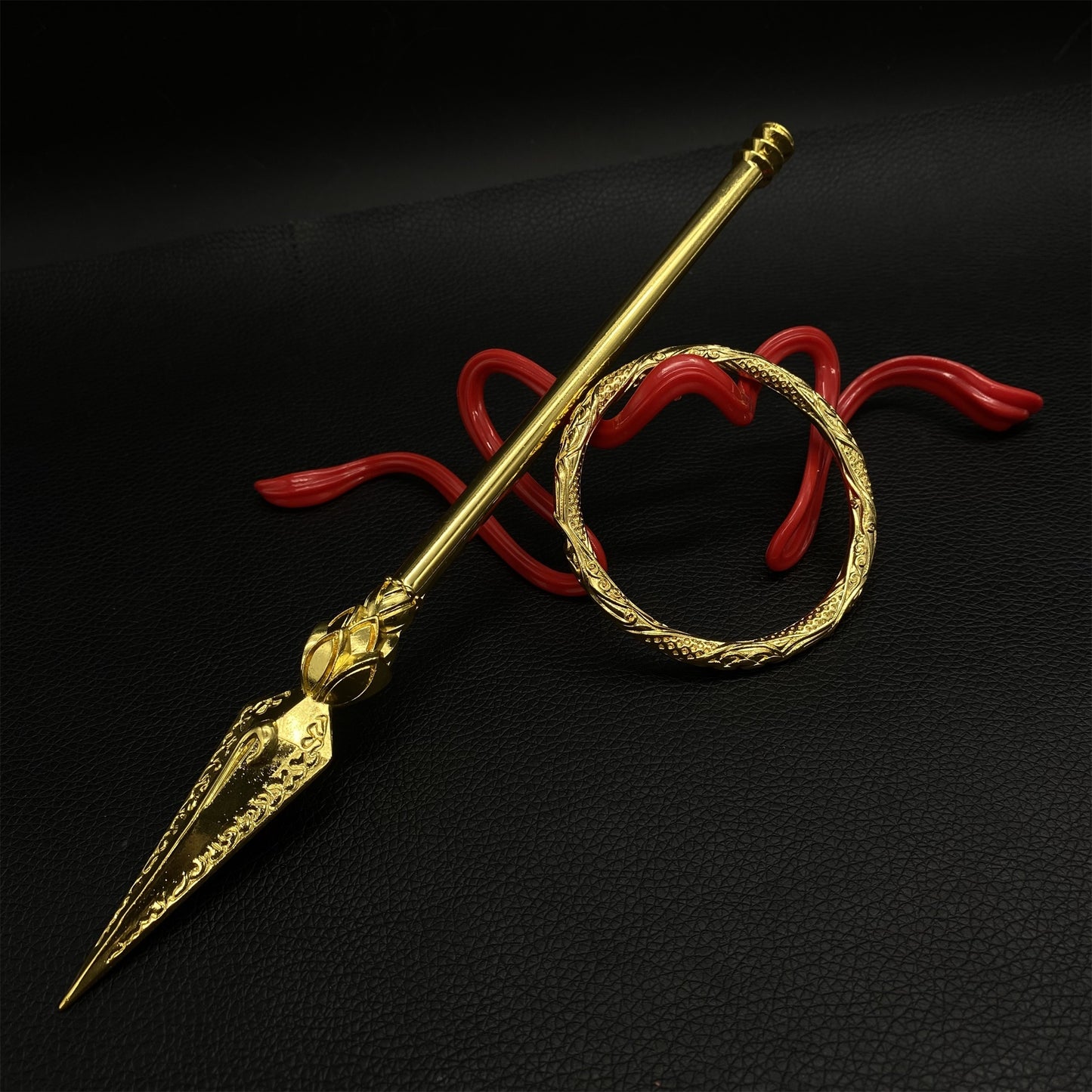 Ne Zha Fire Tipped Spear Universe Ring Red Armillary Sash Replicas