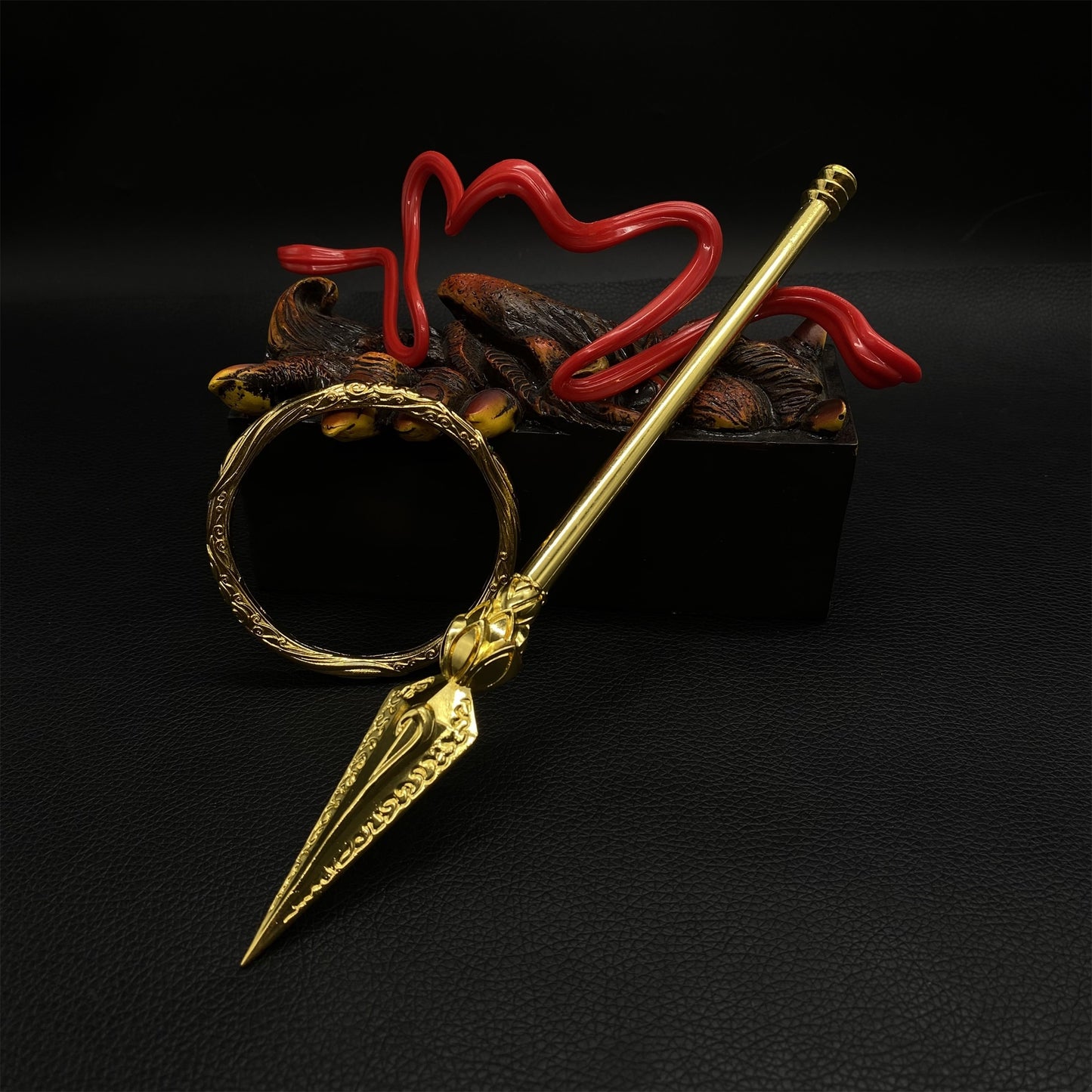 Ne Zha Fire Tipped Spear Universe Ring Red Armillary Sash Replicas