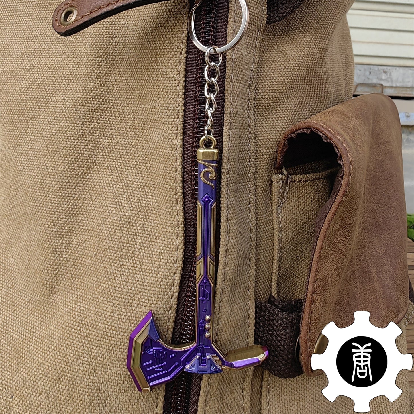 Neo Frontier Axe Keychain Melee Weapon Backpack Pendant