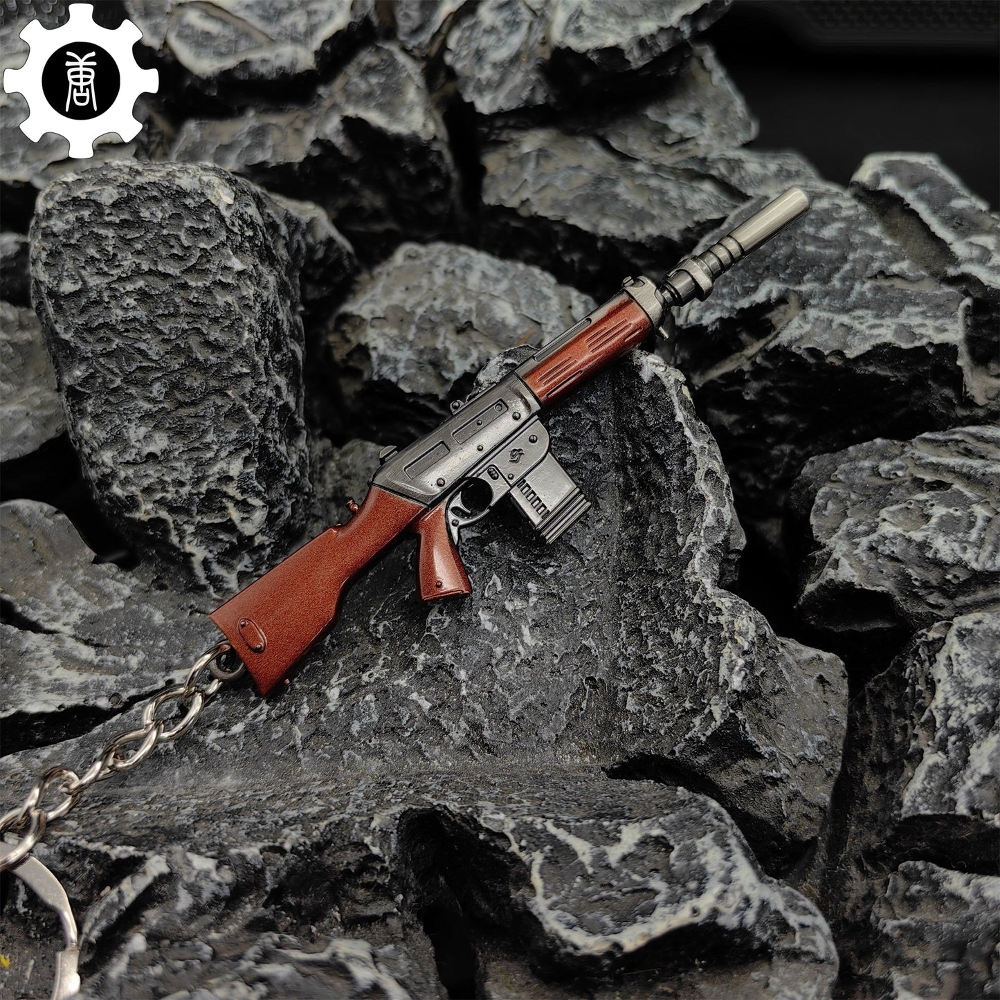 Mini Neo Frontier Phantom Gun Keychain Metal Pendant