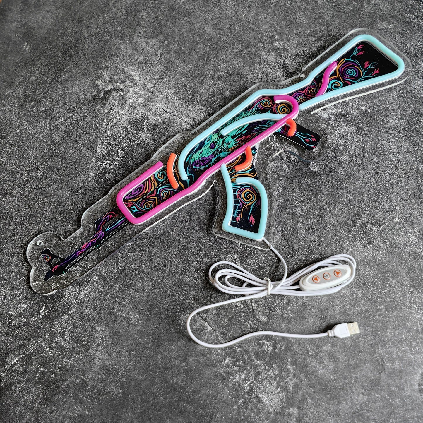 AK47 Nightwish 3D Colorful Night Neno Sign Wall Decor
