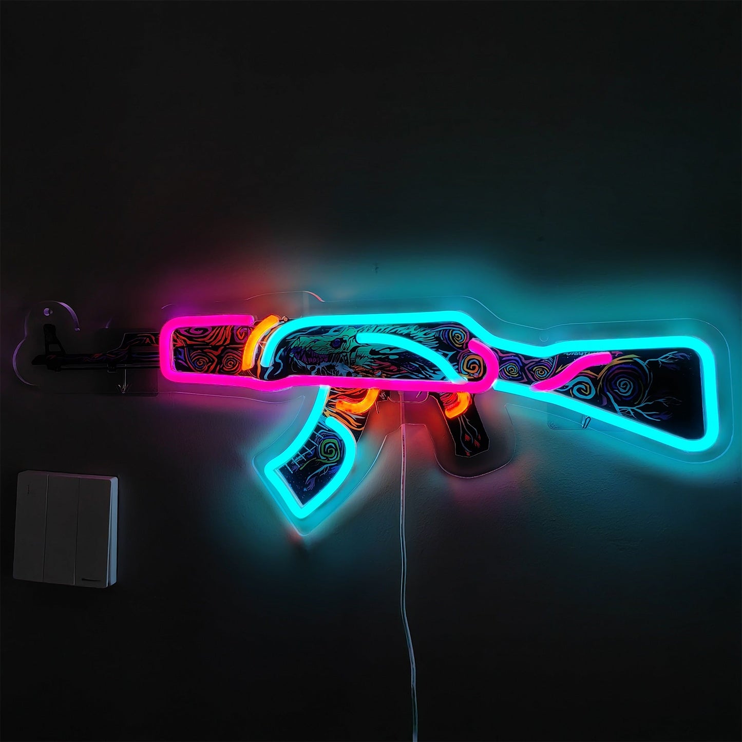 AK47 Nightwish 3D Colorful Night Neno Sign Wall Decor