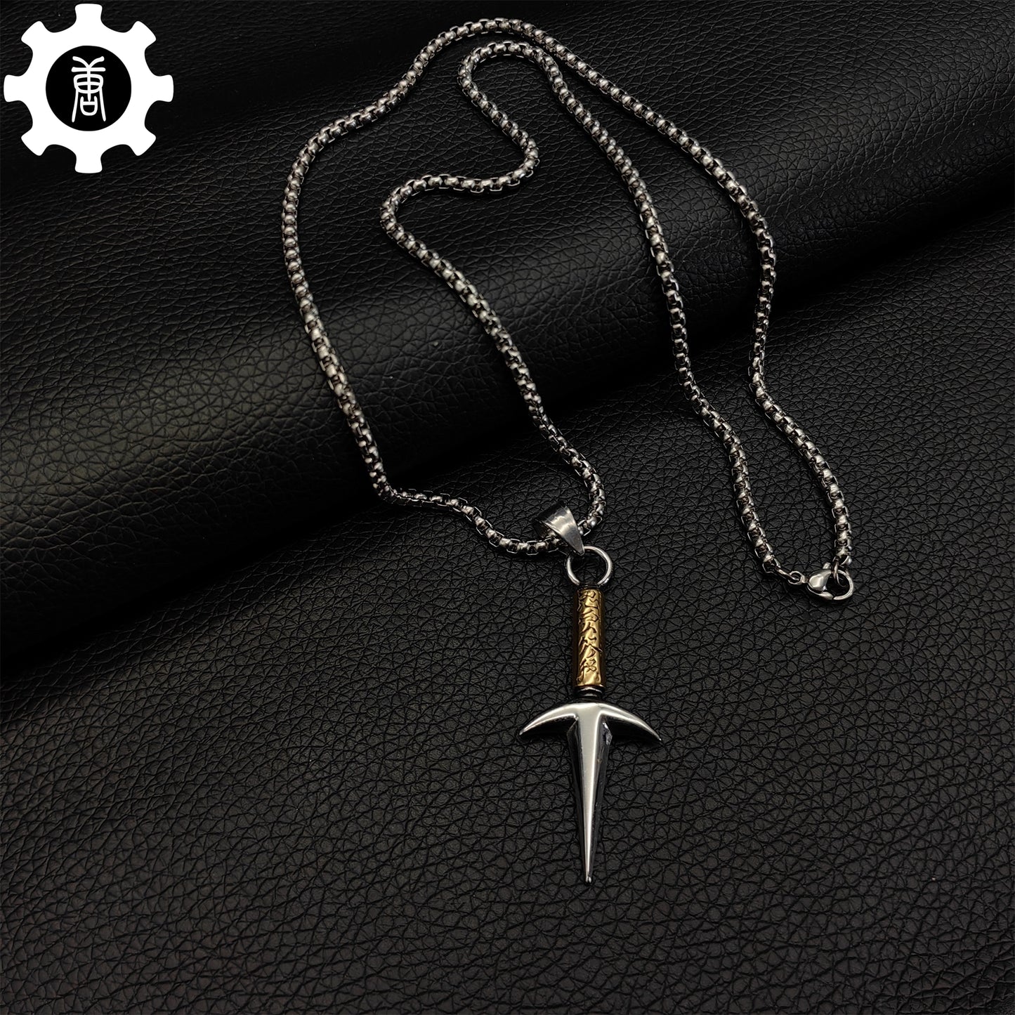 Ninja God Flying Kunai Tiny Metal Necklace