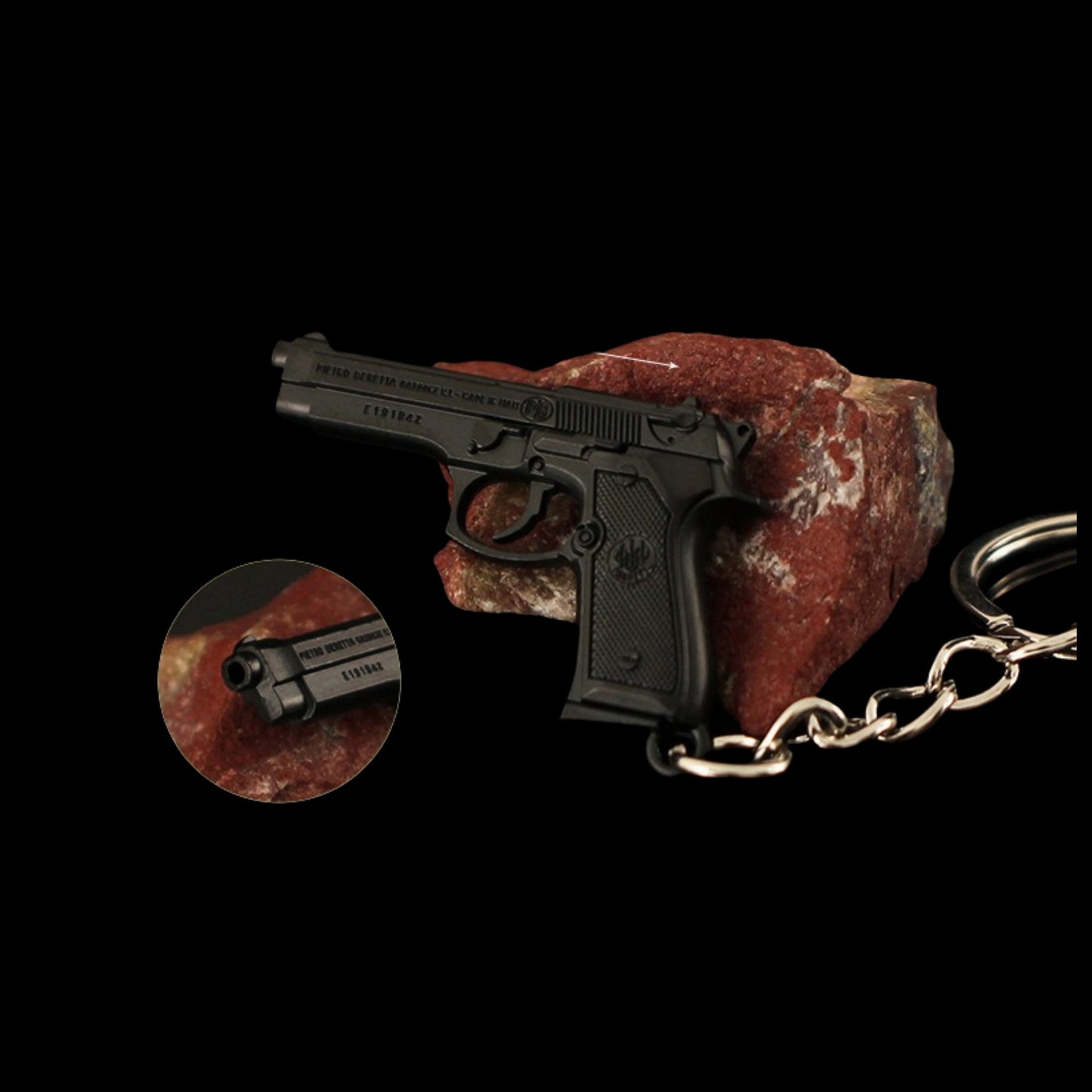 12 In 1 Metal World Famous Pistol Revolver Gun Keychain