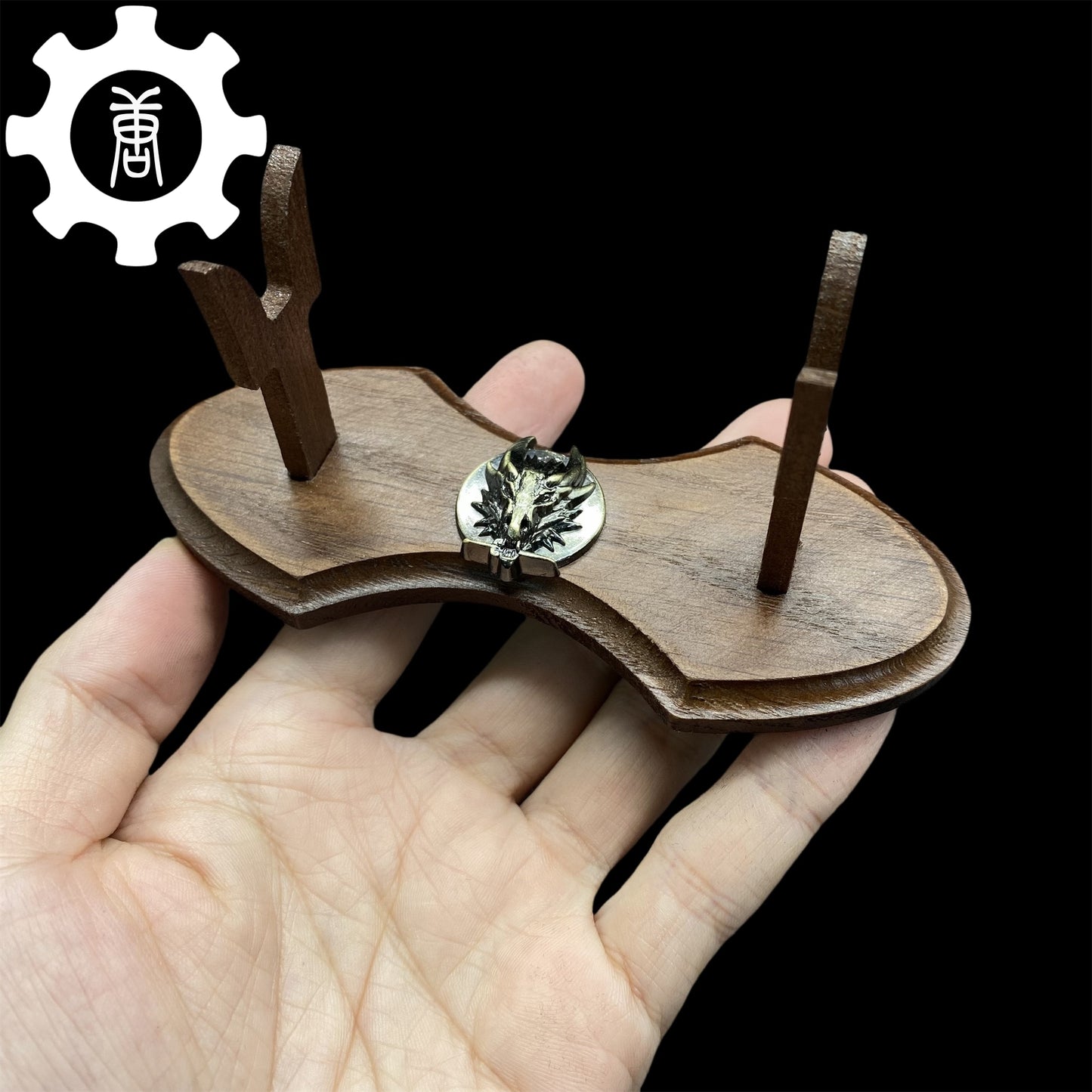 1-Layer Handmade Oak Wood Mini Display Holder