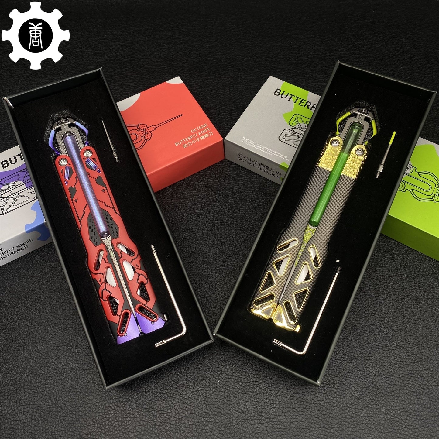 Octane Heirloom Recolor & V3 Balisong 2 In 1 Pack