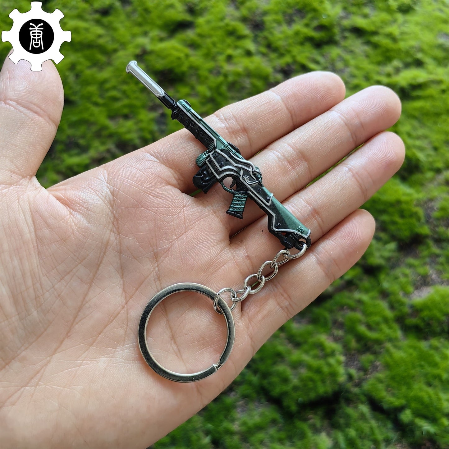 Metal Oni Phantom Gun Tiny Keychain Pendant