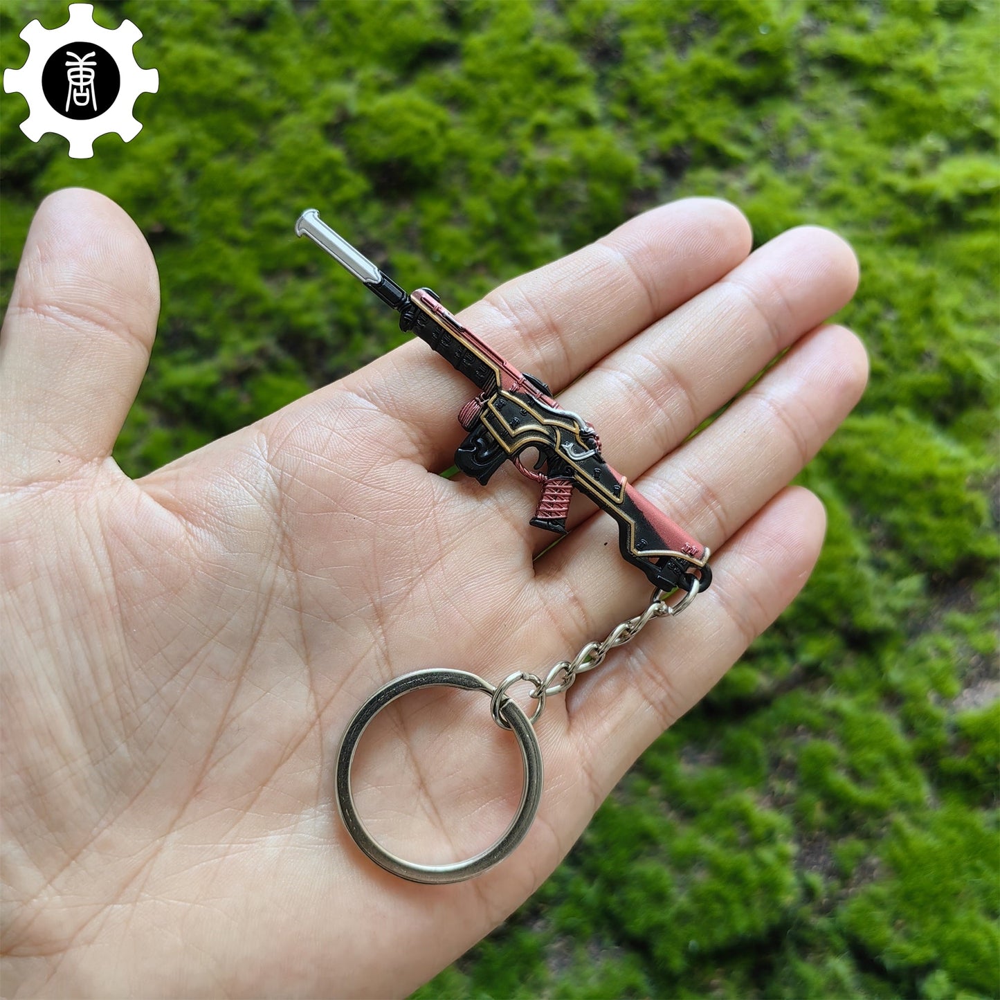 Metal Oni Phantom Gun Tiny Keychain Pendant