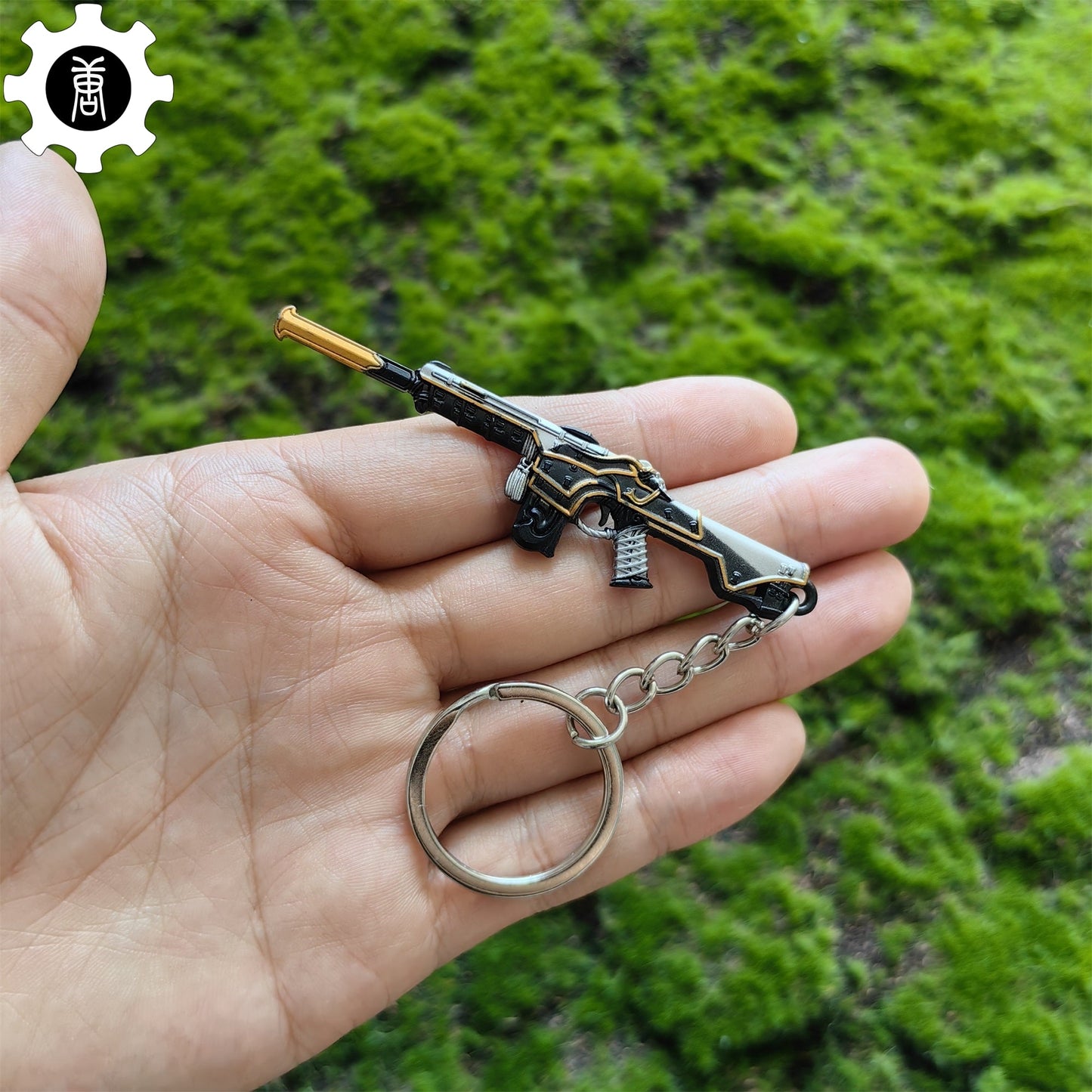 Metal Oni Phantom Gun Tiny Keychain Pendant