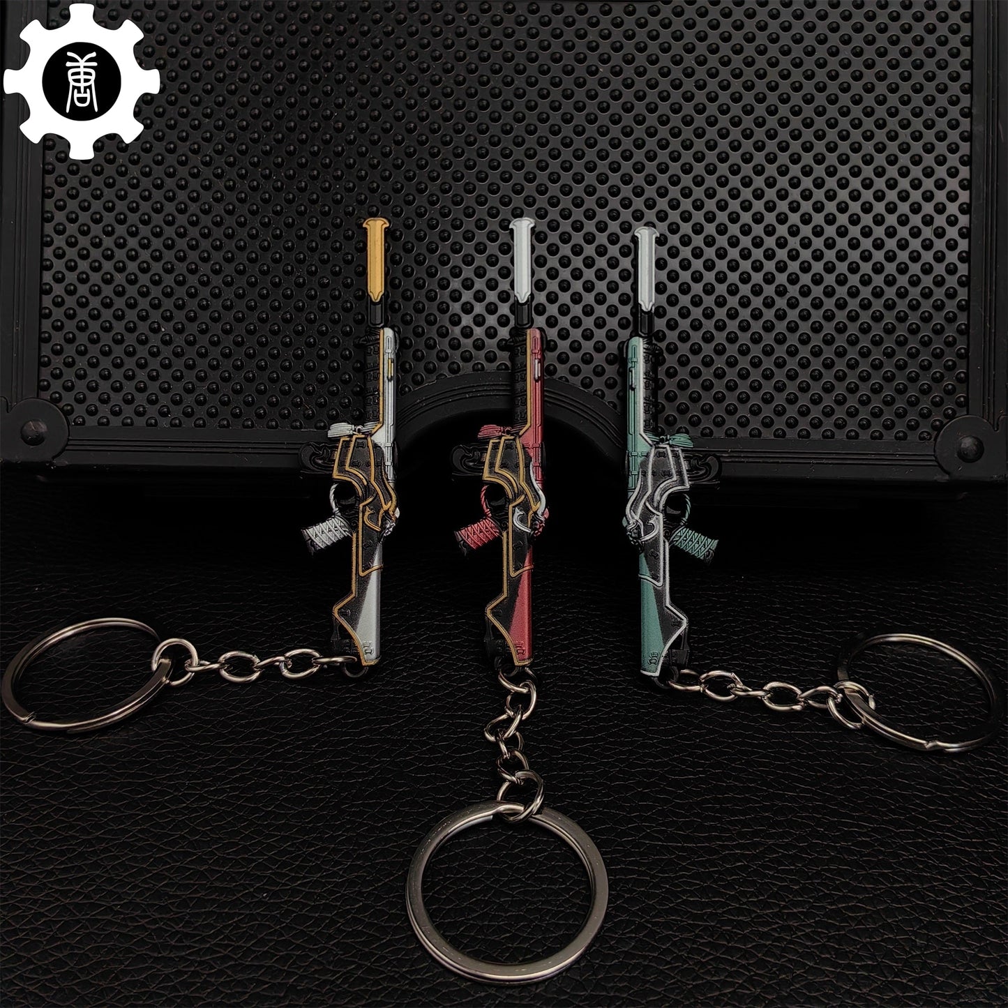 Metal Oni Phantom Gun Tiny Keychain Pendant