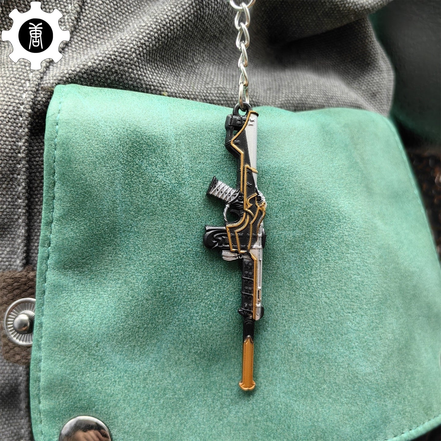 Metal Oni Phantom Gun Tiny Keychain Pendant