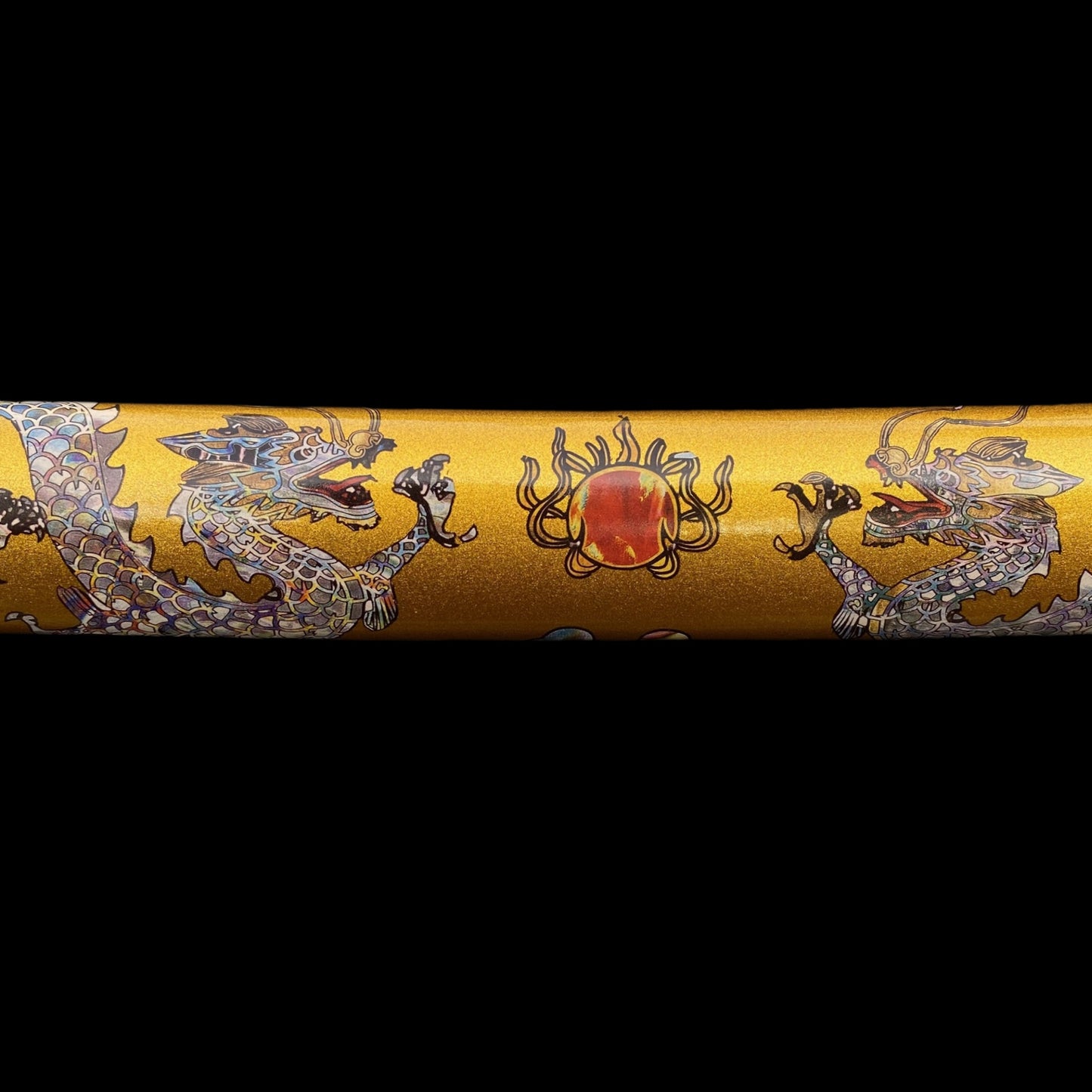 Life-size Yellow Dragon Design Samurai Katana Replica