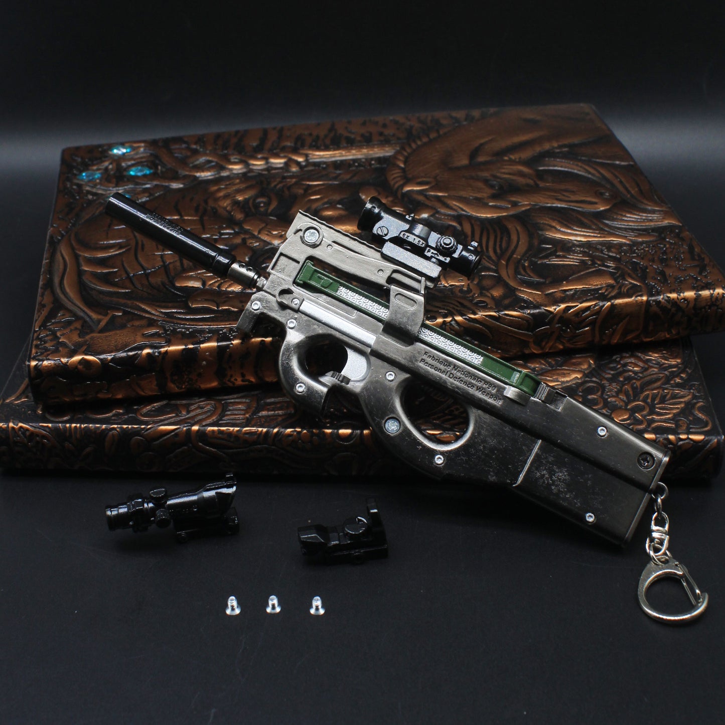 P90 Mental Submachine Miniature Gun 14CM/5.5"