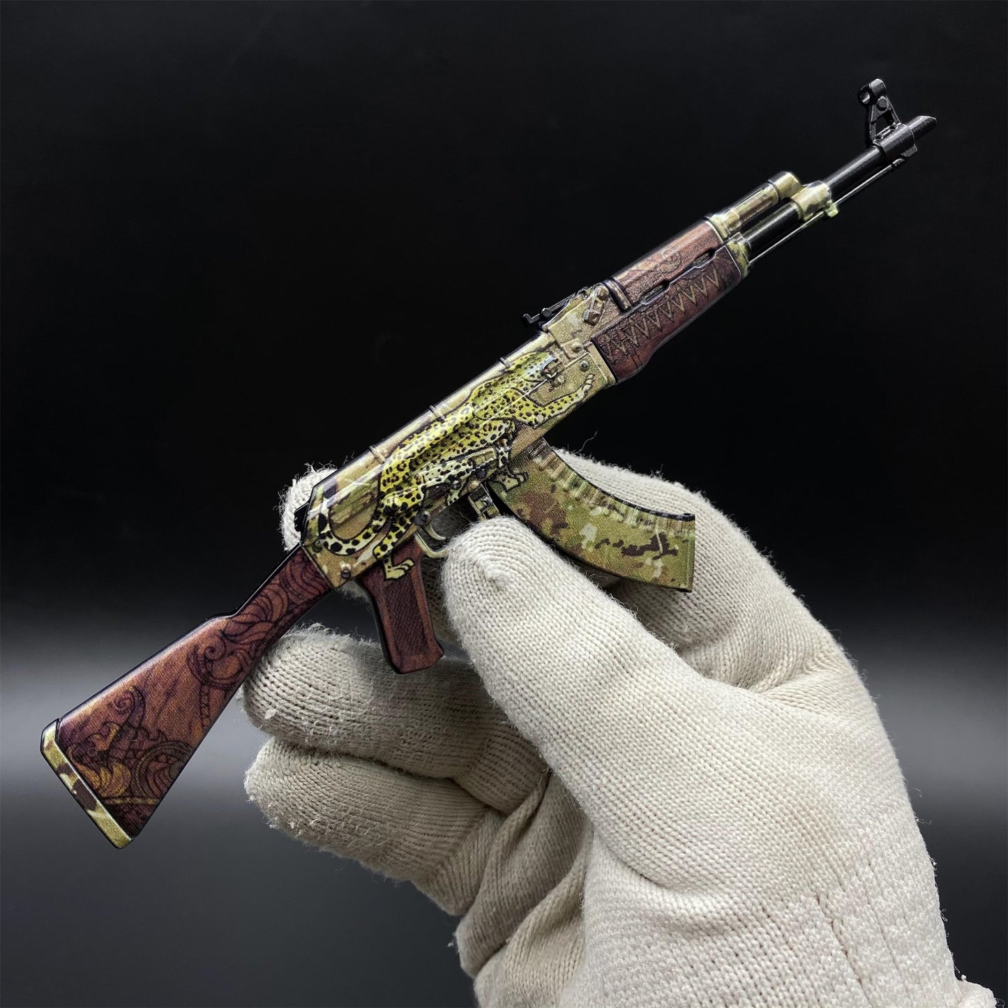 Tiny Gun AK47 Panthera Onca Metal Miniature For Collection
