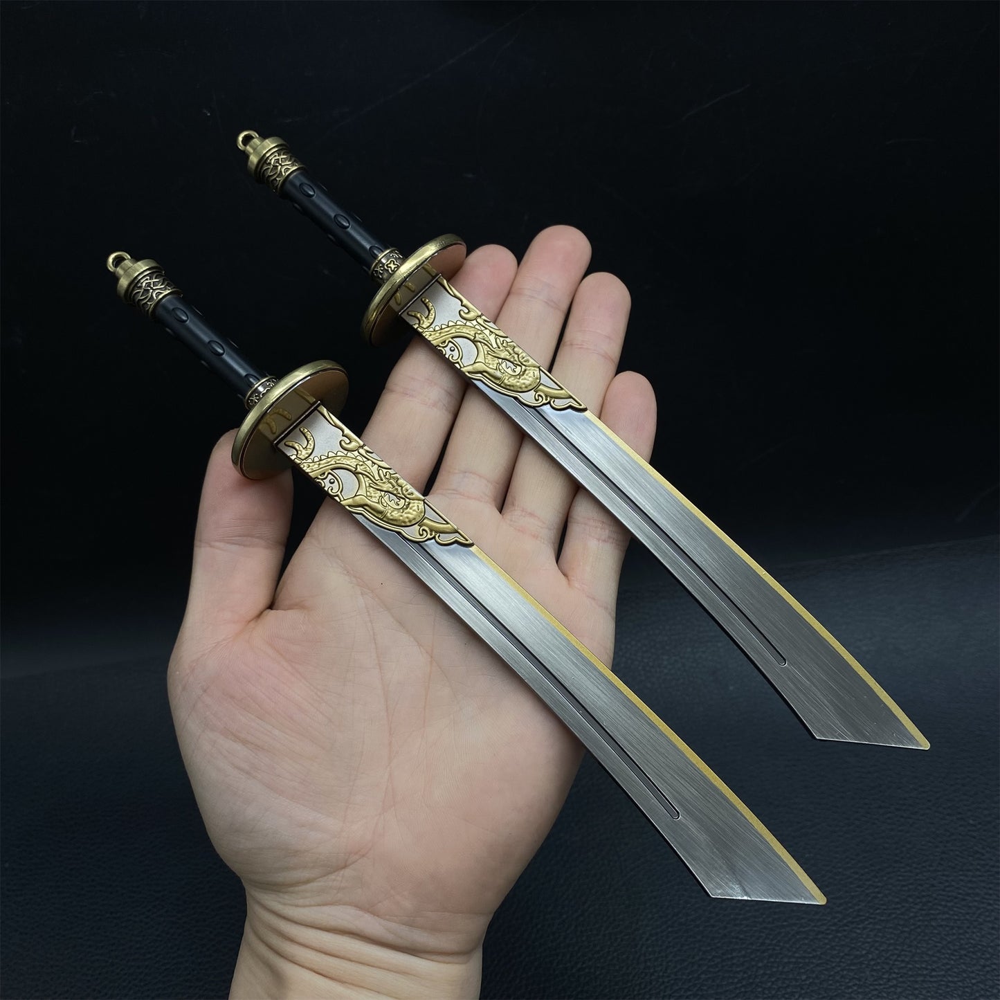 Peaceful Twin Blades Metal Replica