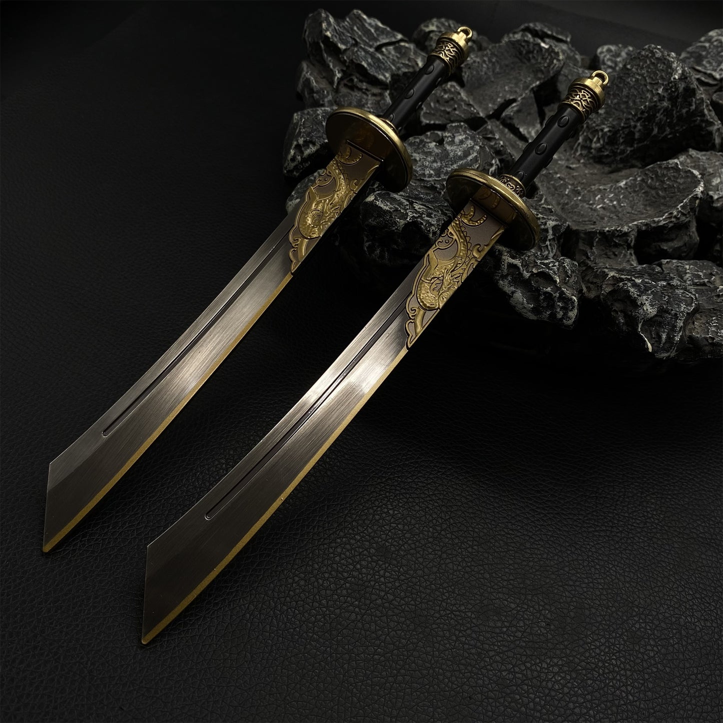 Peaceful Twin Blades Metal Replica