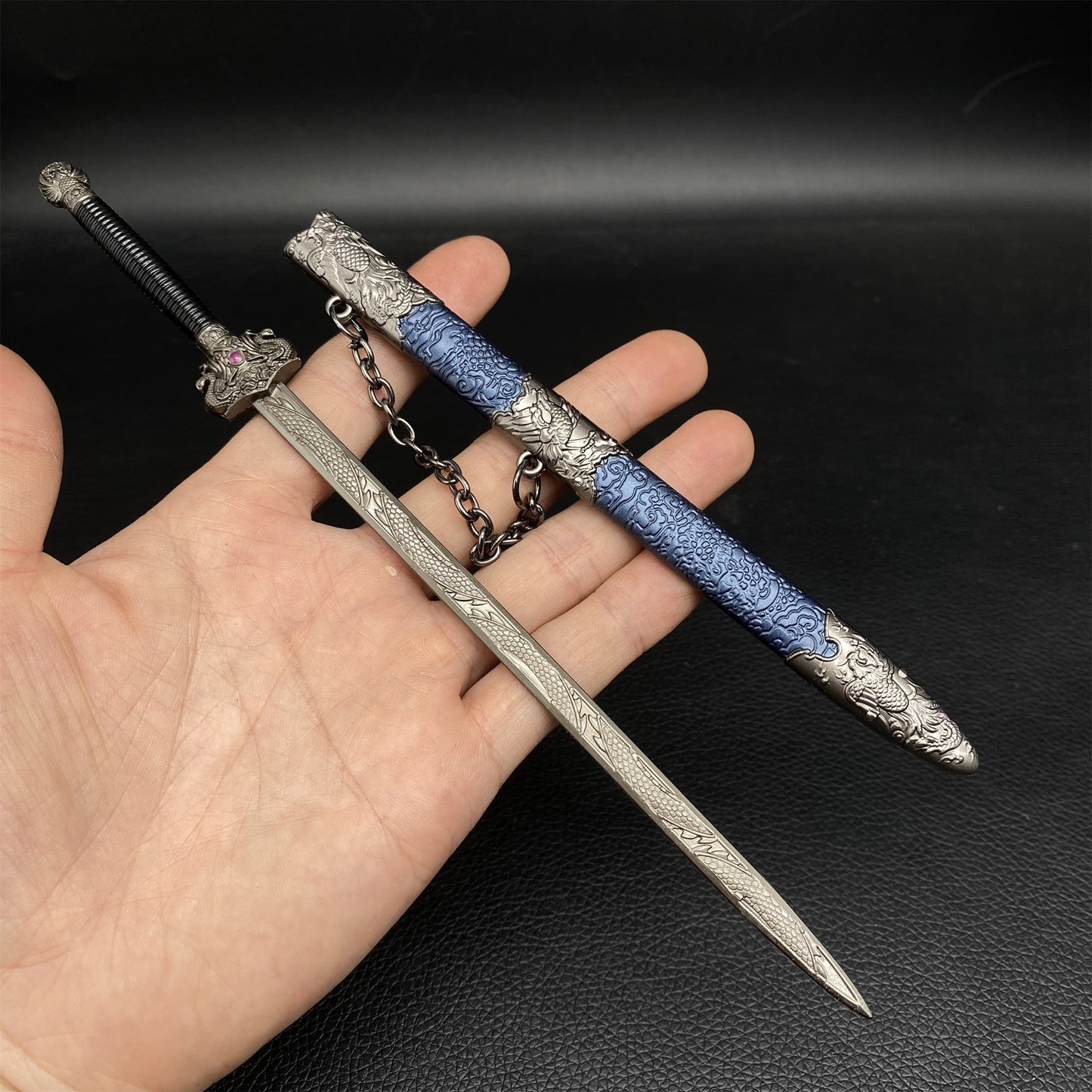 Phoenix Seeking A Mate Sword Metal Miniature