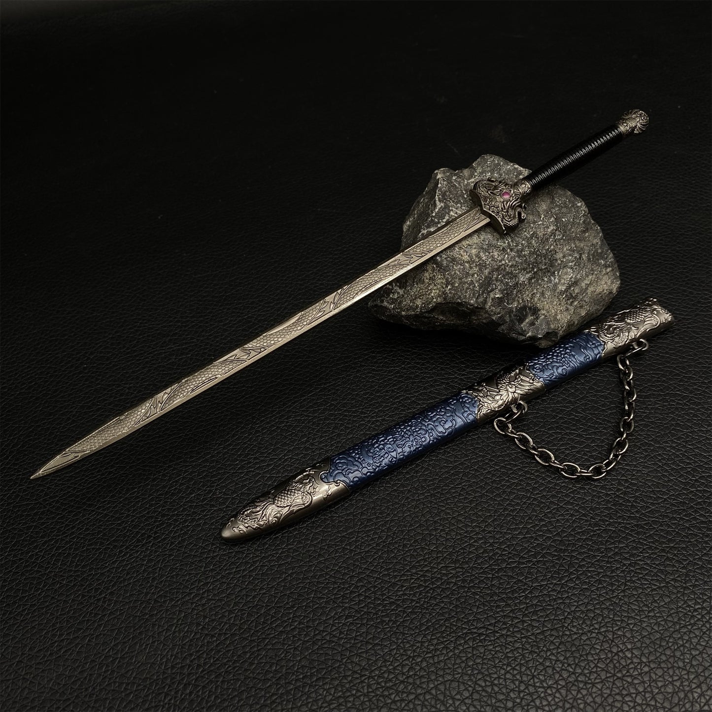Phoenix Seeking A Mate Sword Metal Miniature