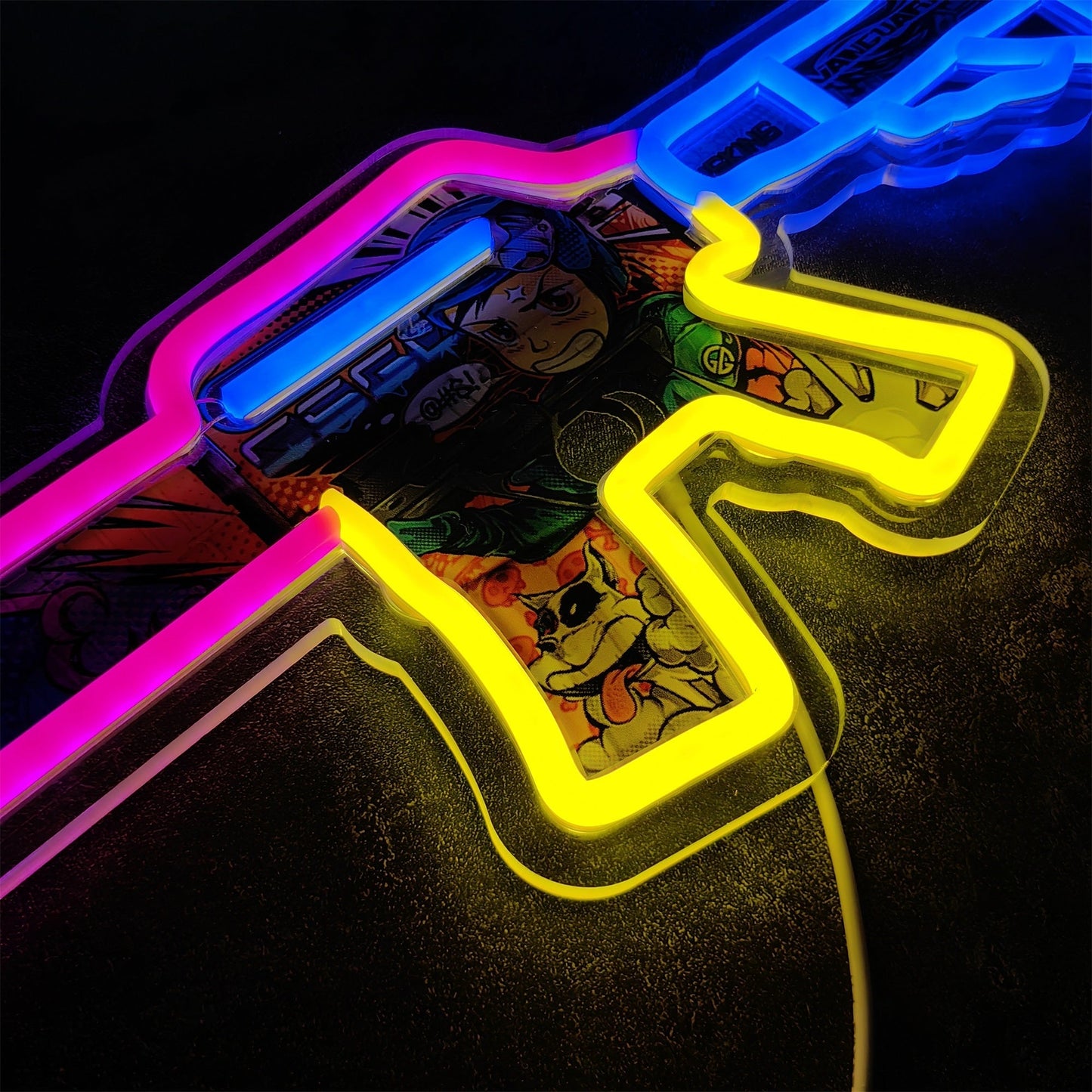 Customized CSGO Rare Skin M4A1-S Neon Light Wall Decor