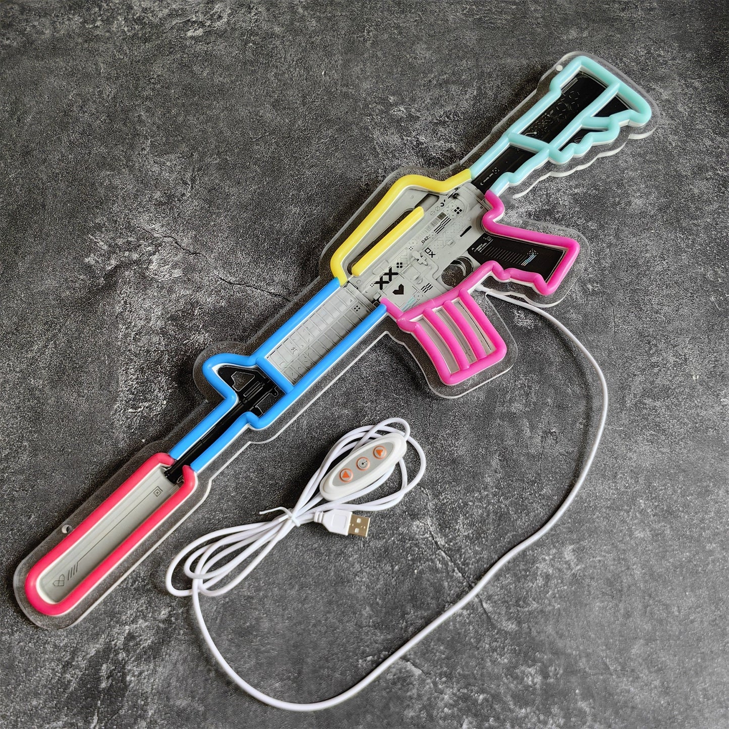 M4A1-S Printstream Rifle Neon Light Wall Decor