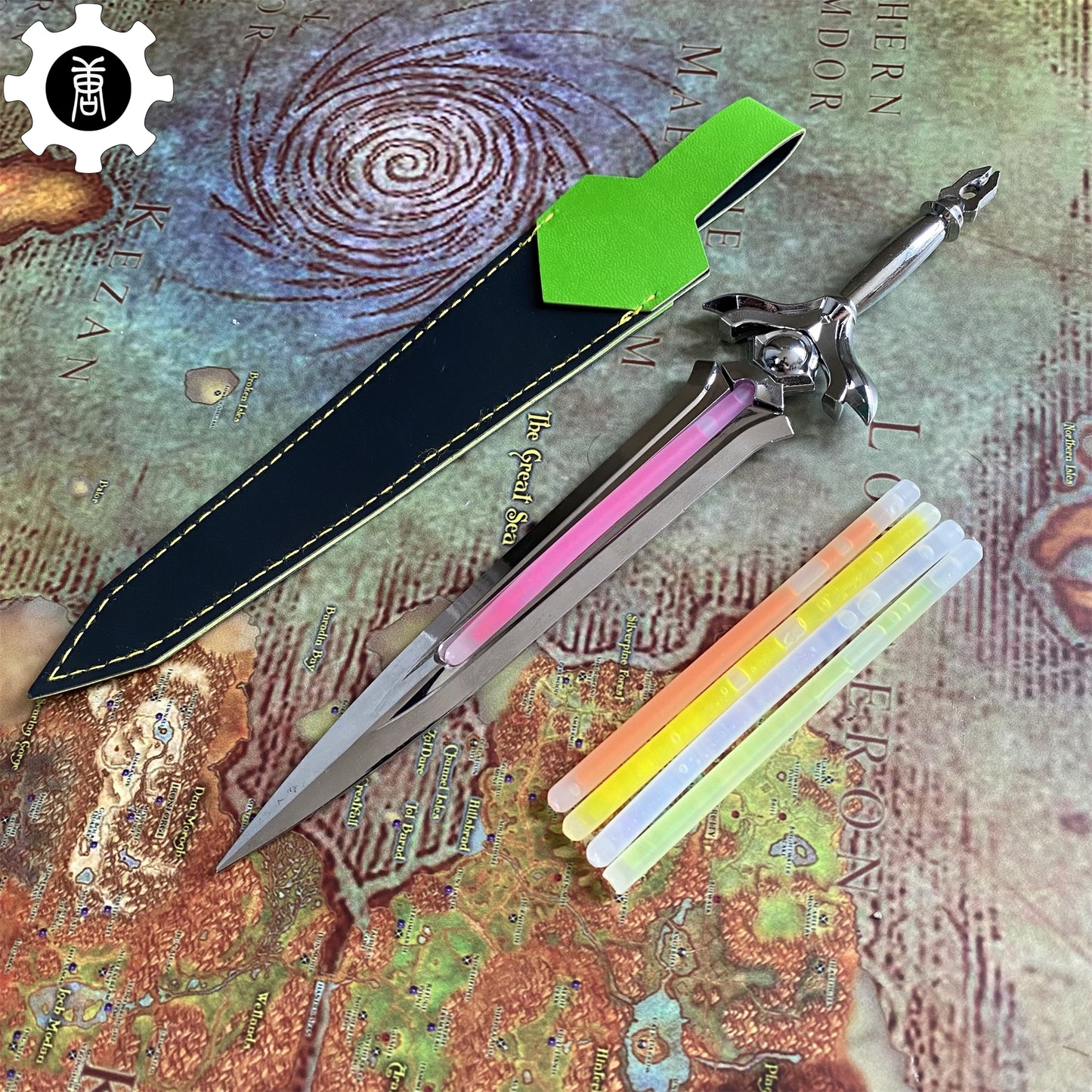 Metal Prosperity Sword Luminous Display Art
