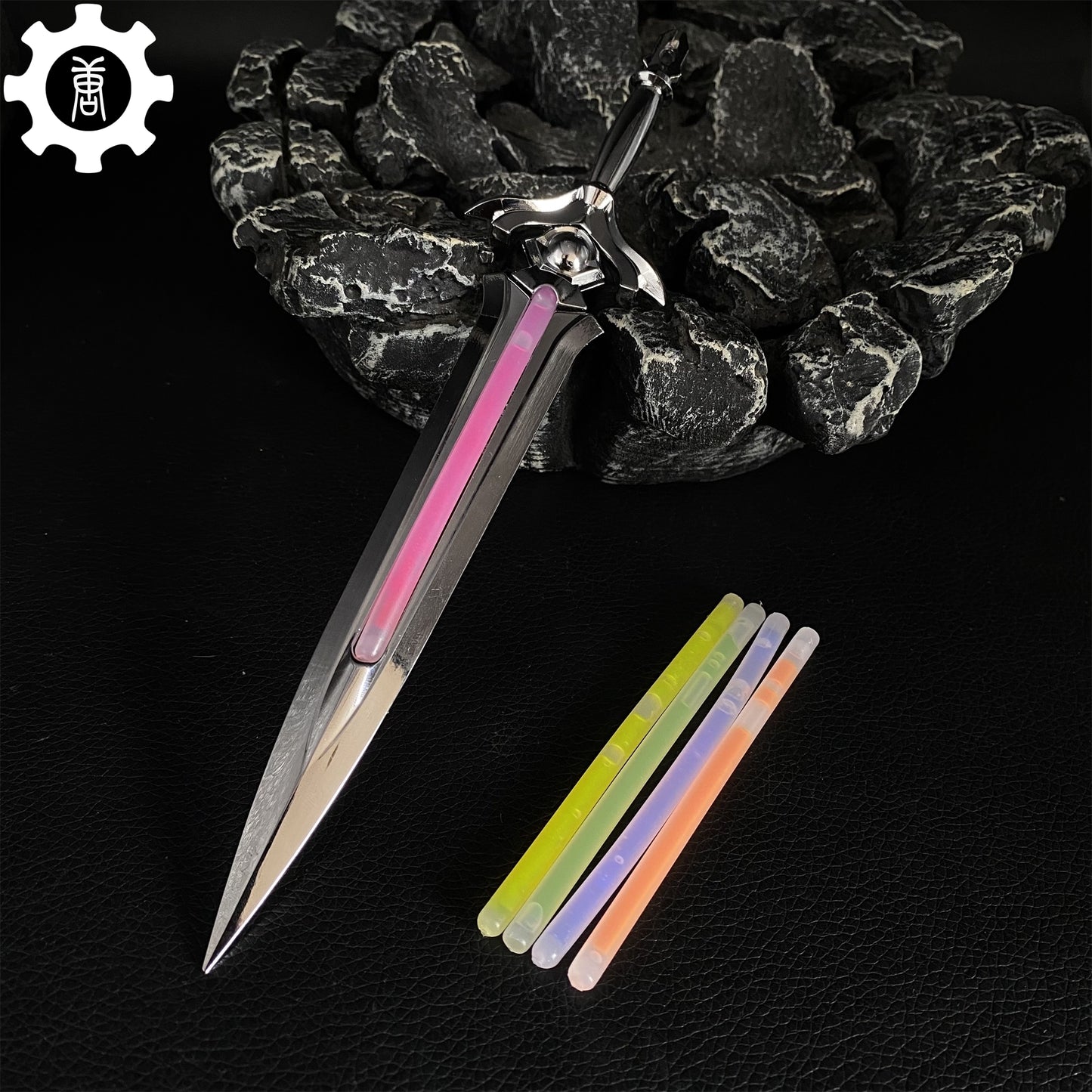 Metal Prosperity Sword Luminous Display Art
