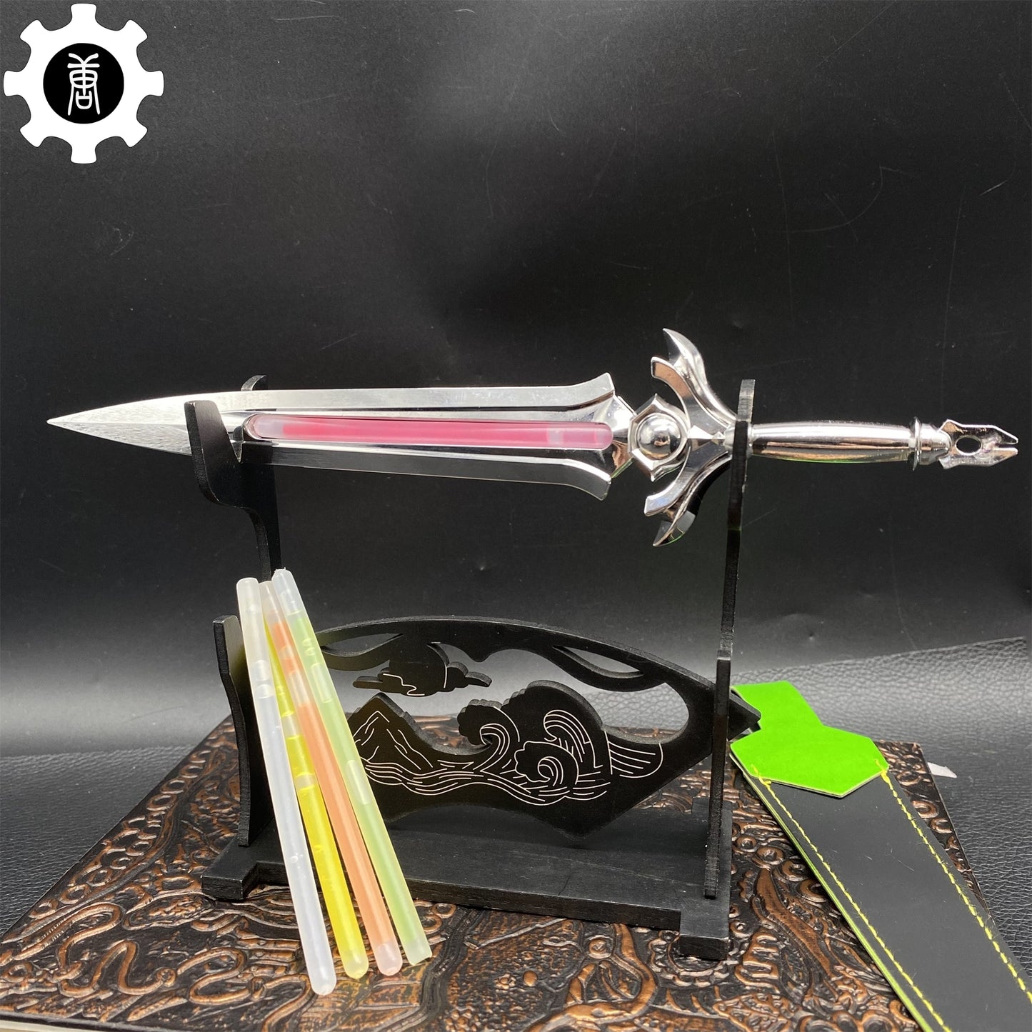 Metal Prosperity Sword Luminous Display Art