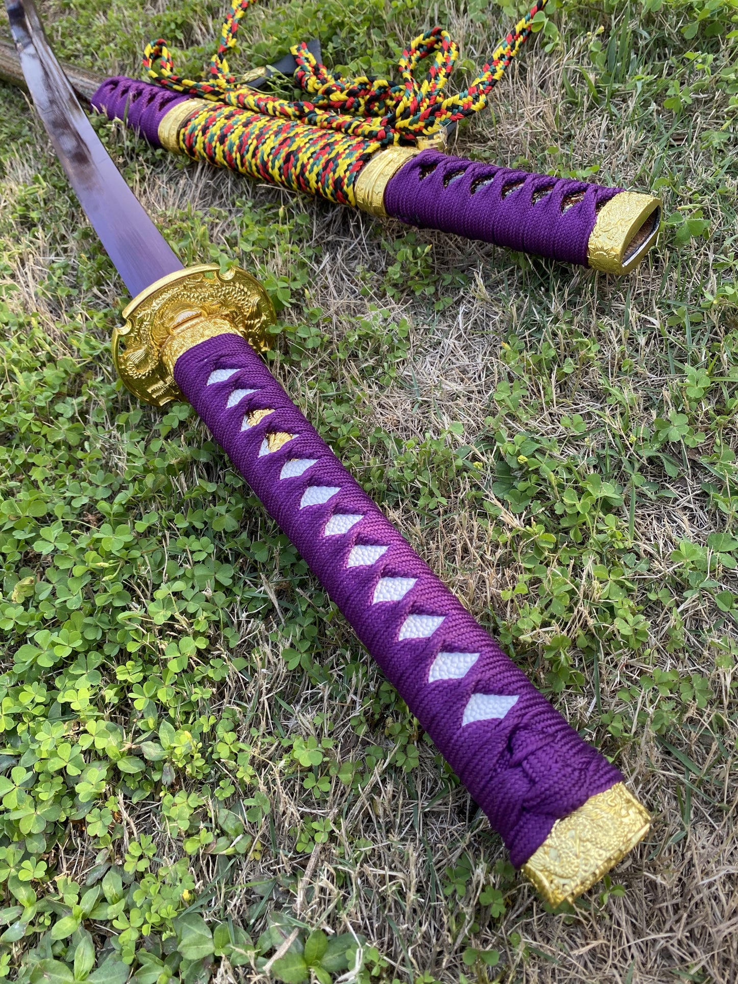 Japanese Katana Life-size Purple River Katana Replica