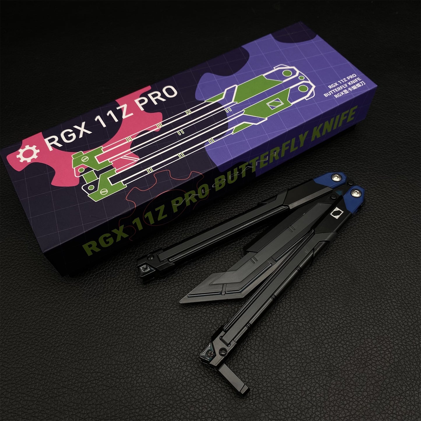 RGX Knife Metal Blunt Blade RGX Butterfly Knife Trainer Game Knife Replica