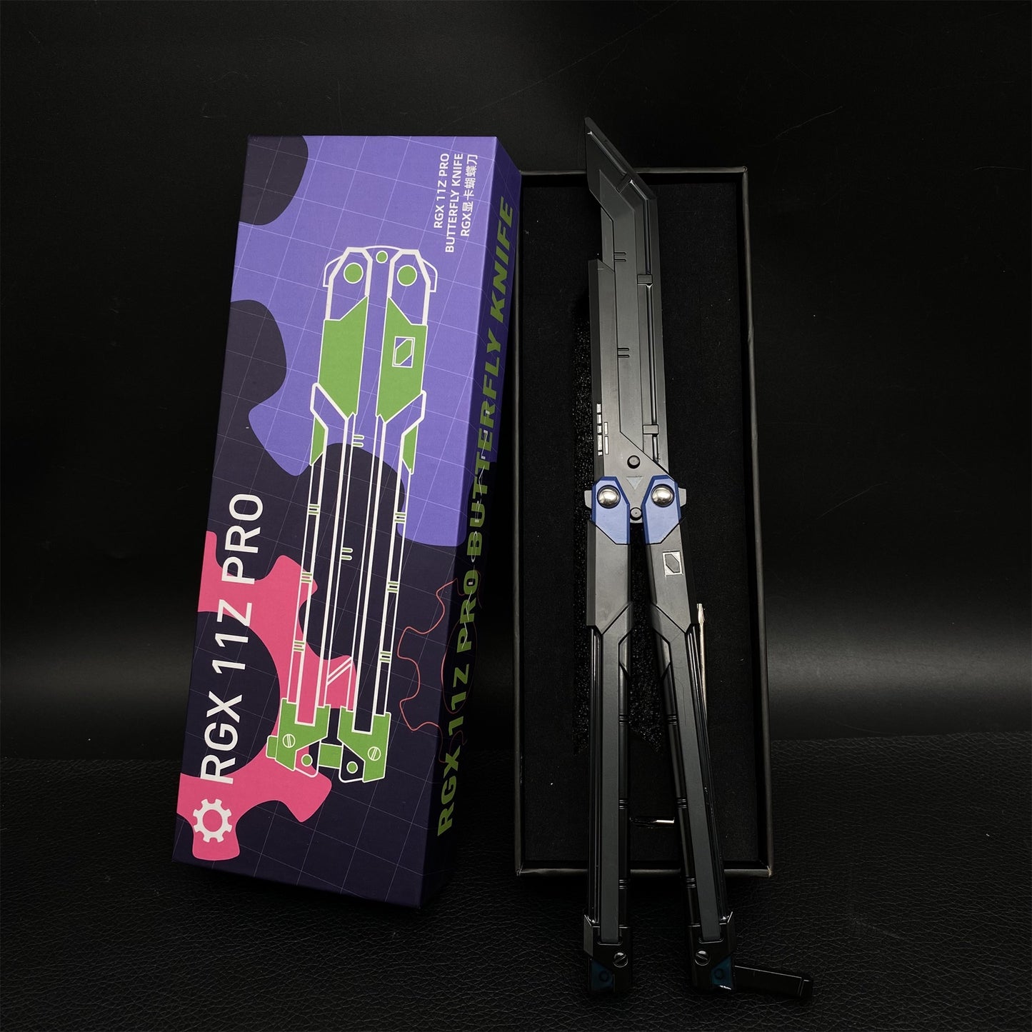 RGX Knife Metal Blunt Blade RGX Butterfly Knife Trainer Game Knife Replica