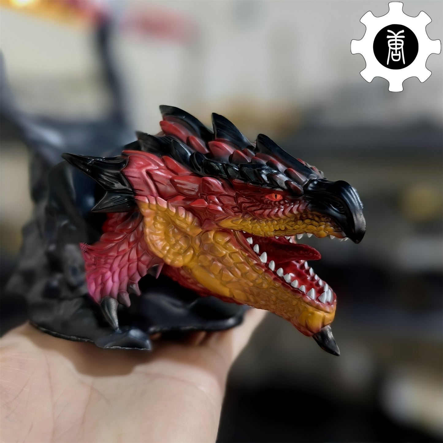 3D Printed Rathalos Head Halberion Blade Gamepad Controller Stand