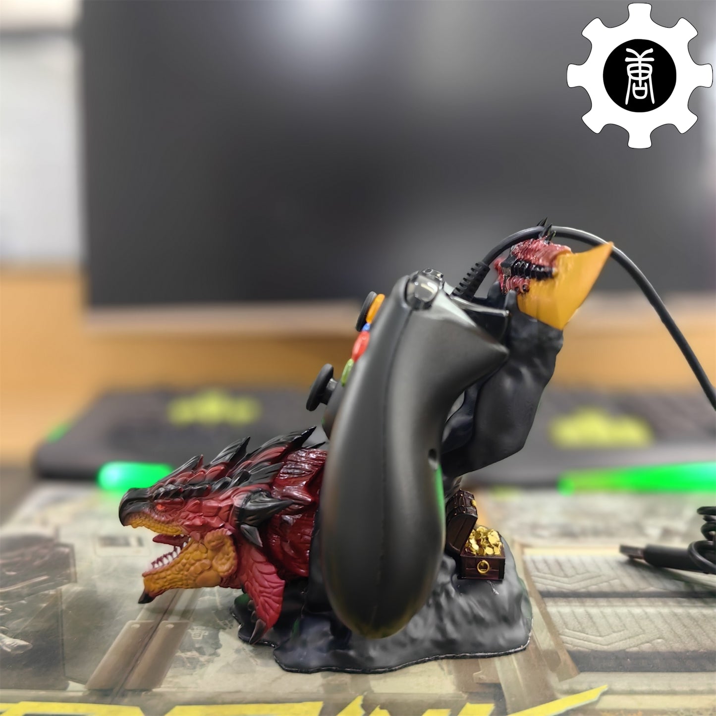 3D Printed Rathalos Head Halberion Blade Gamepad Controller Stand