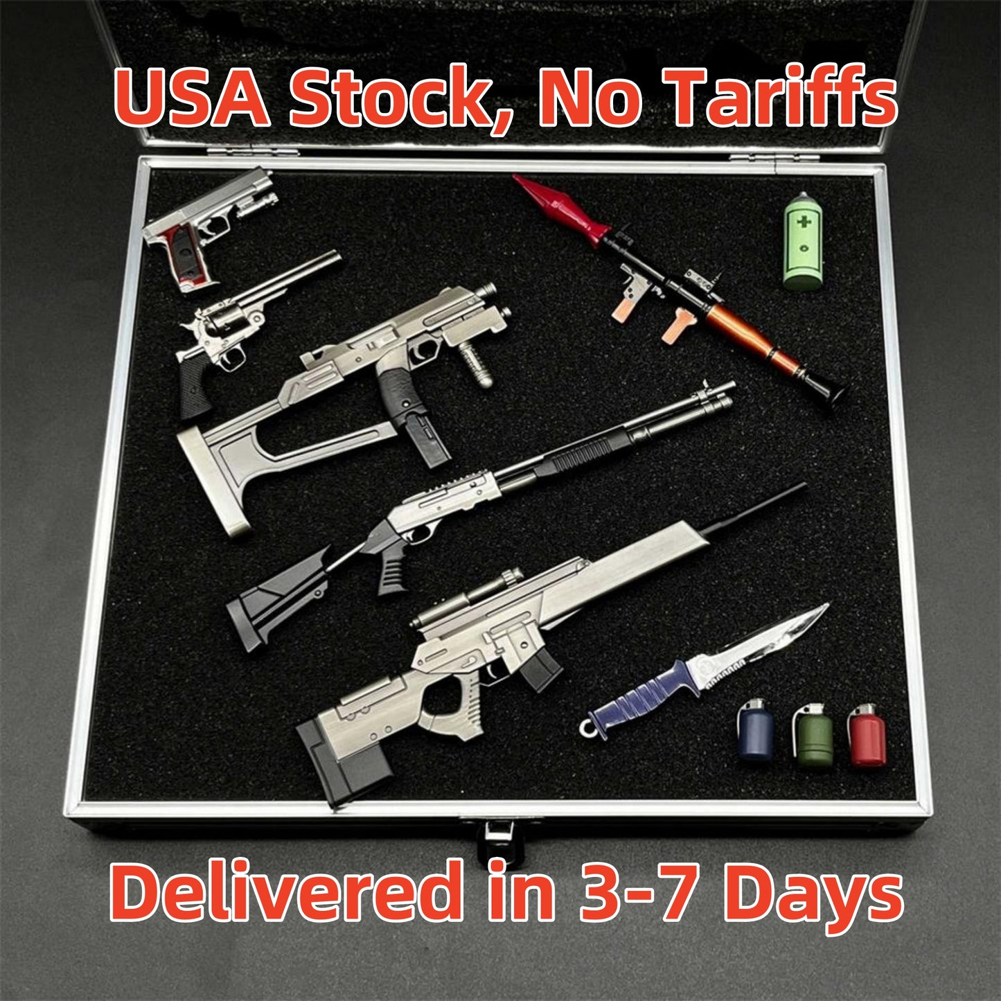 Re4 Weapon Case Leon S Kennedy Metal Mini Weapon Suitcase 11 in 1