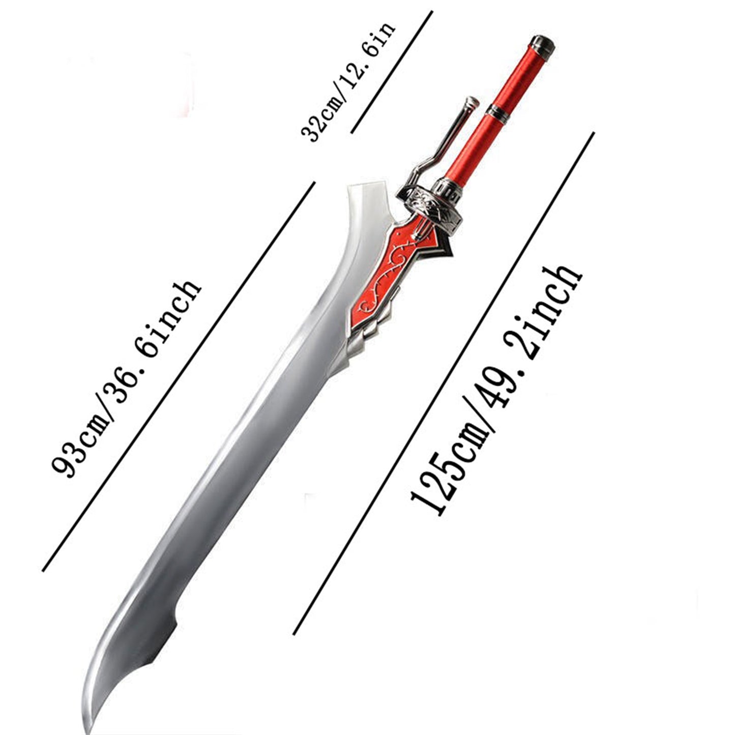 Red Queen Sword Life-size Nero Cosplay Prop Metal Replica