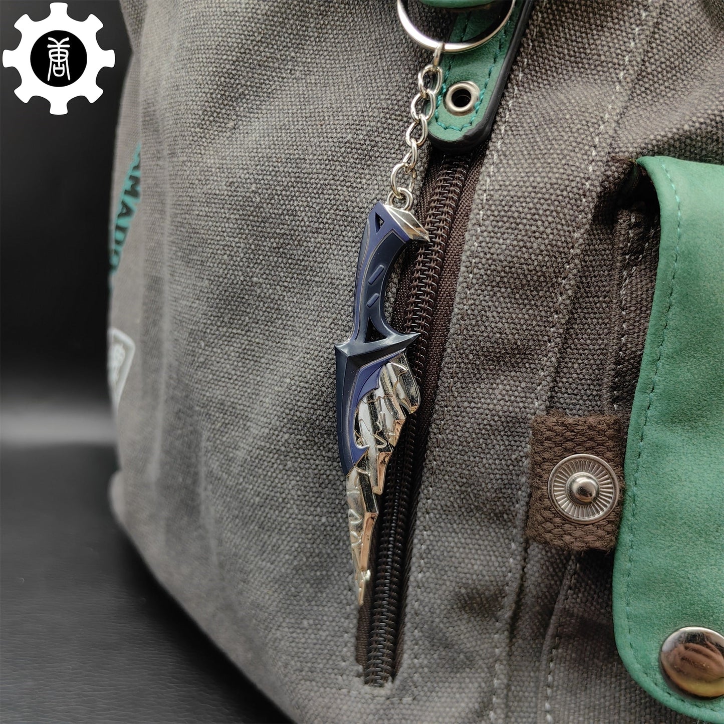 Metal Relic Stone Daggers Tiny KeyChain Pendant
