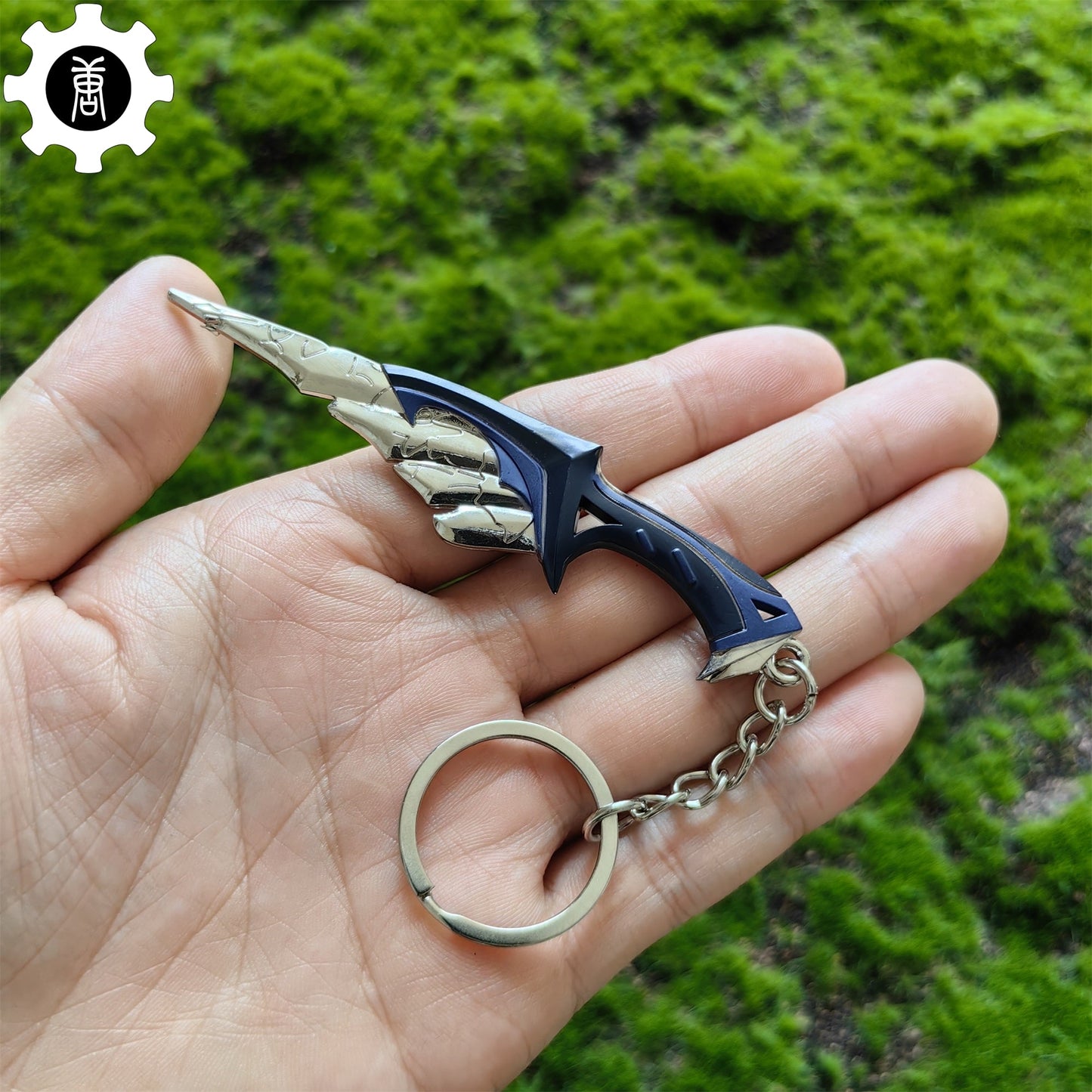 Metal Relic Stone Daggers Tiny KeyChain Pendant