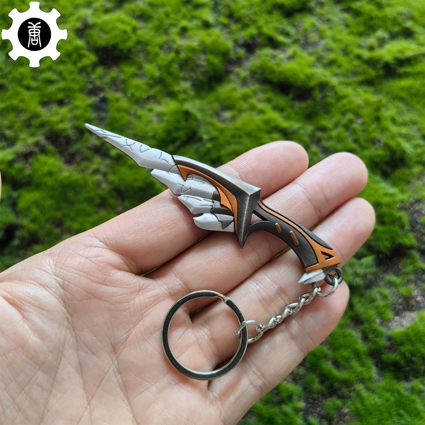 Metal Relic Stone Daggers Tiny KeyChain Pendant