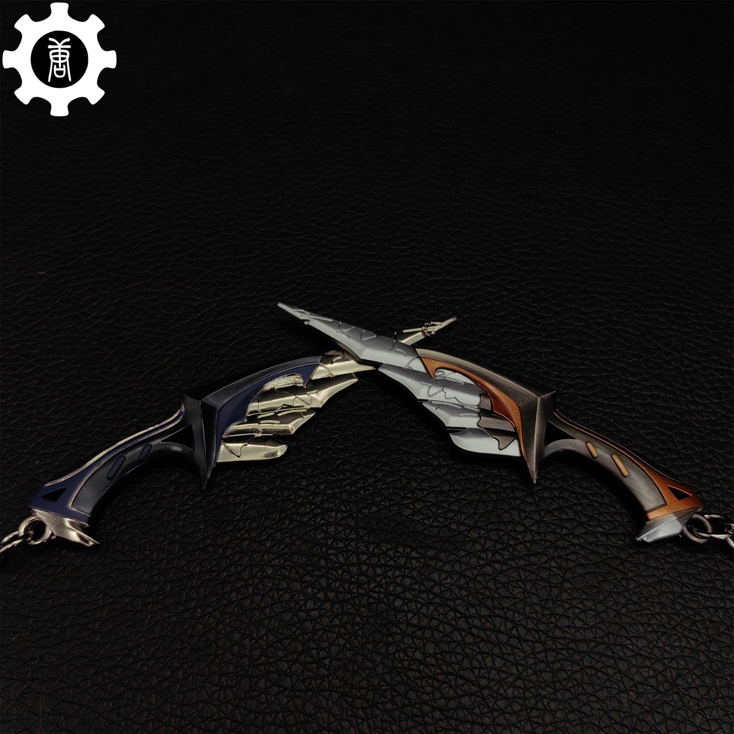 Metal Relic Stone Daggers Tiny KeyChain Pendant
