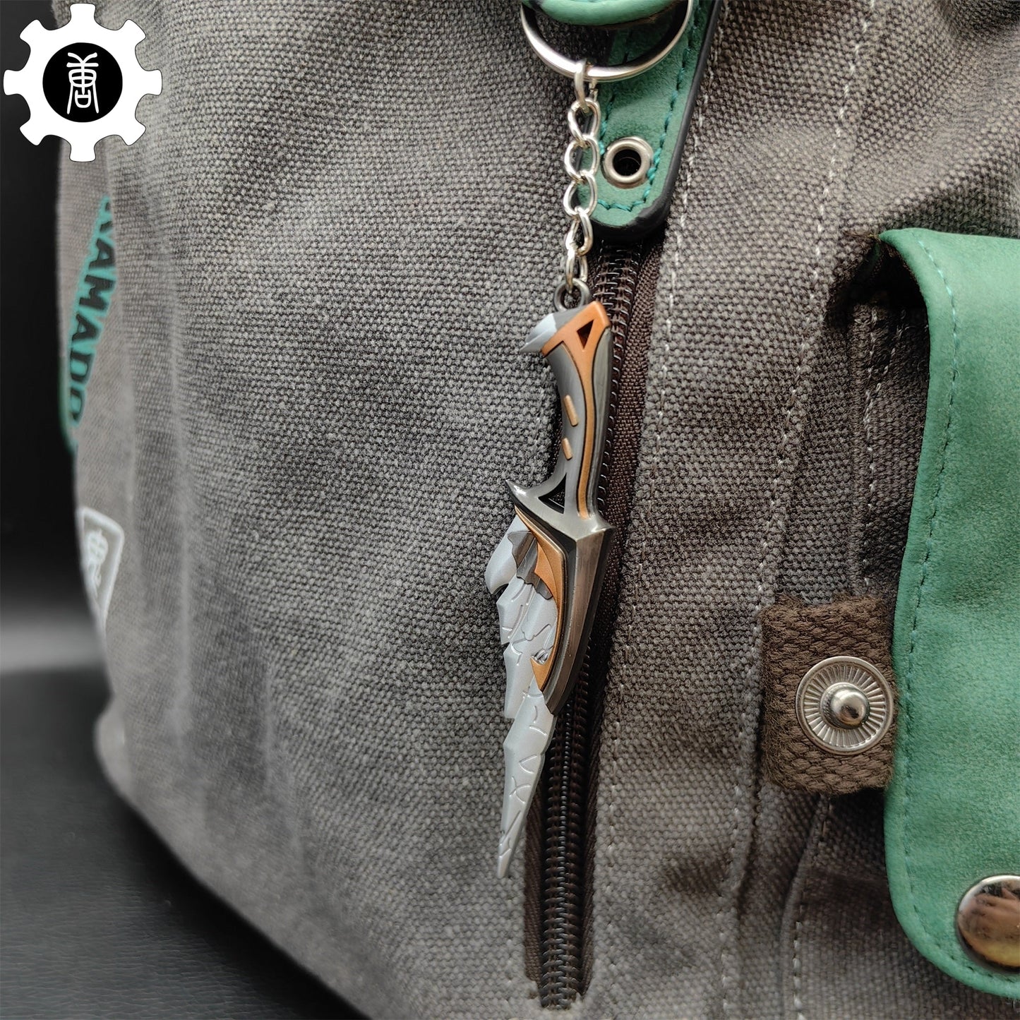 Metal Relic Stone Daggers Tiny KeyChain Pendant